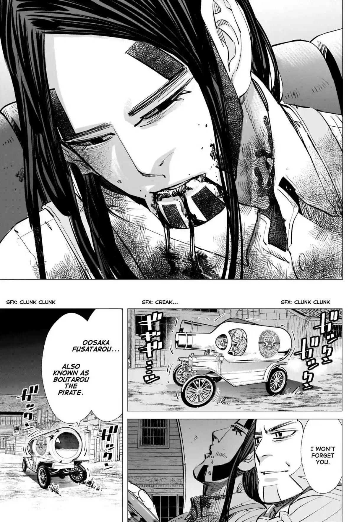 Golden Kamuy Ch. 263 Oosawa Fusatarou, Also Known as Boutarou the Pirate