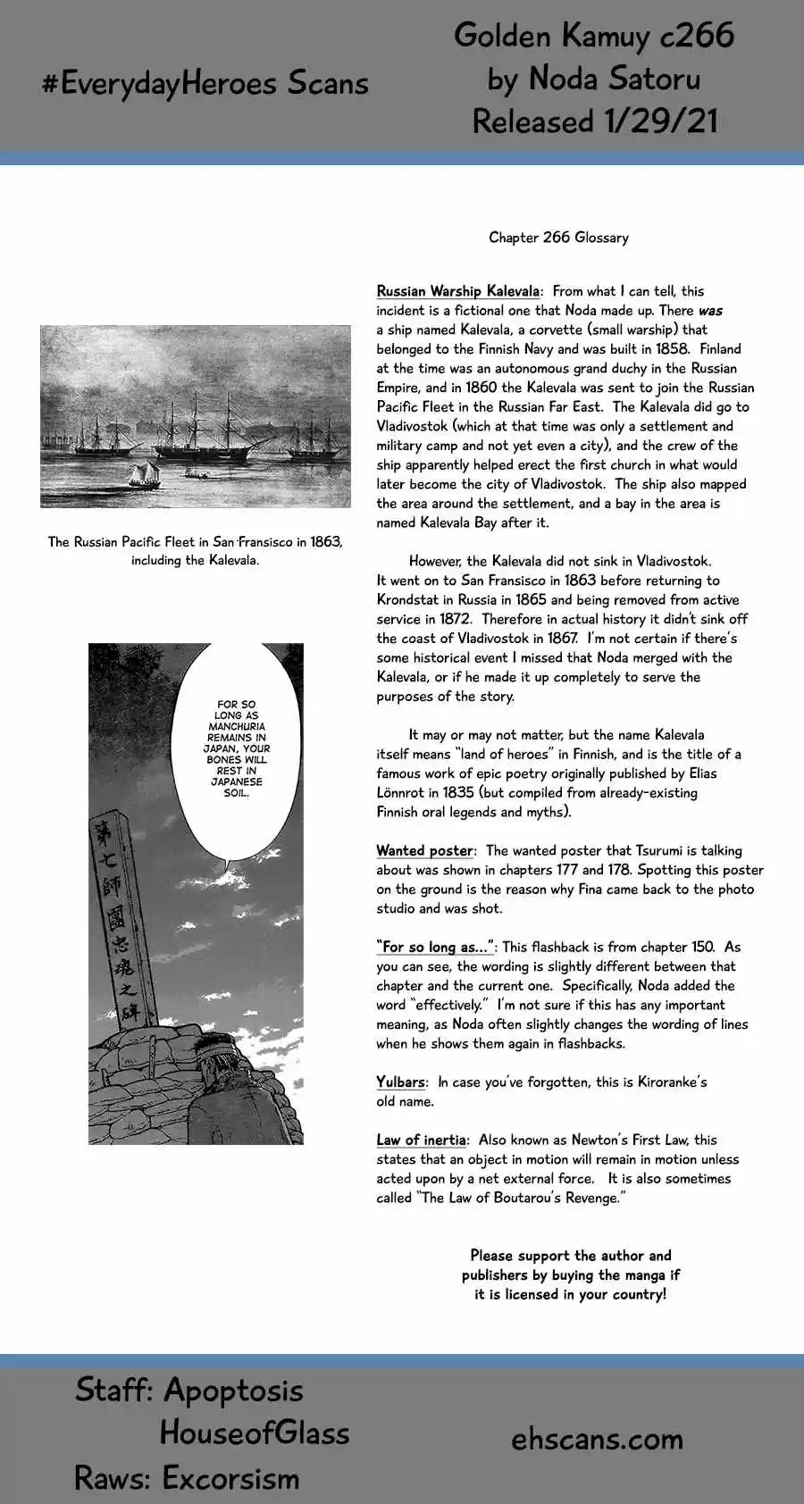 Golden Kamuy Ch. 266 Pinky Finger Bones