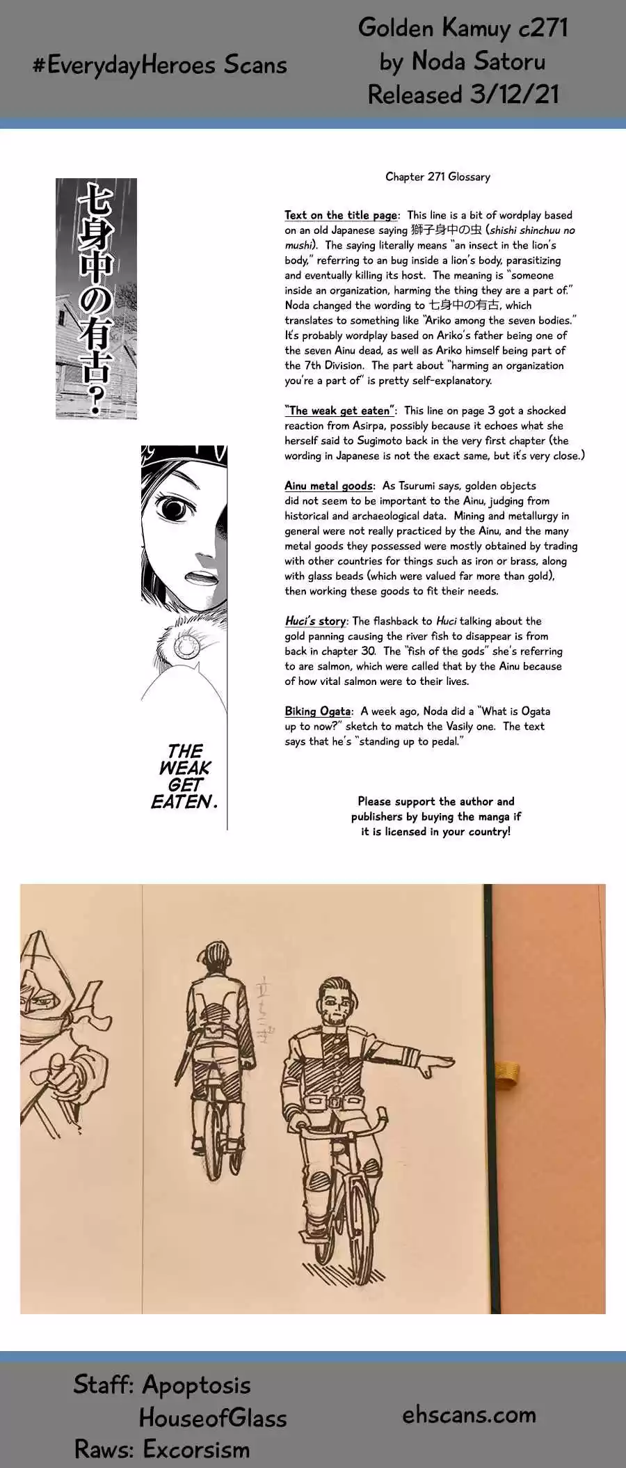 Golden Kamuy Ch. 271 A Mottled Gold Coin