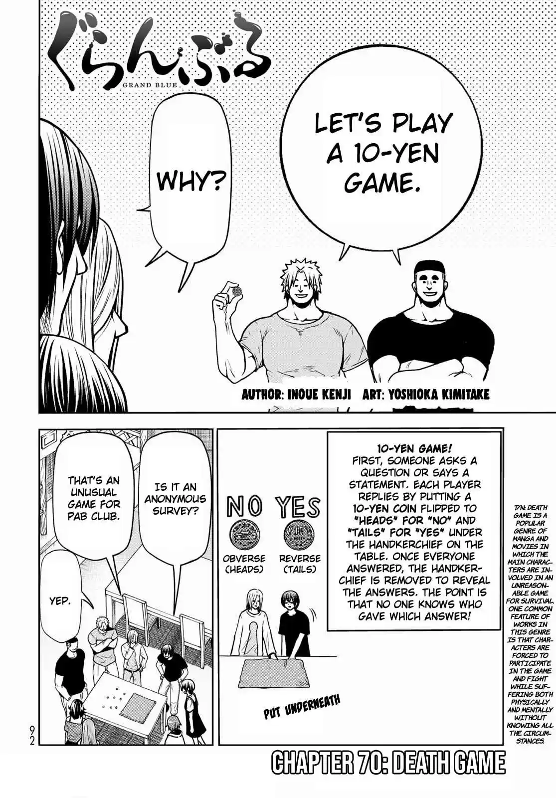 Grand Blue 70 Death game