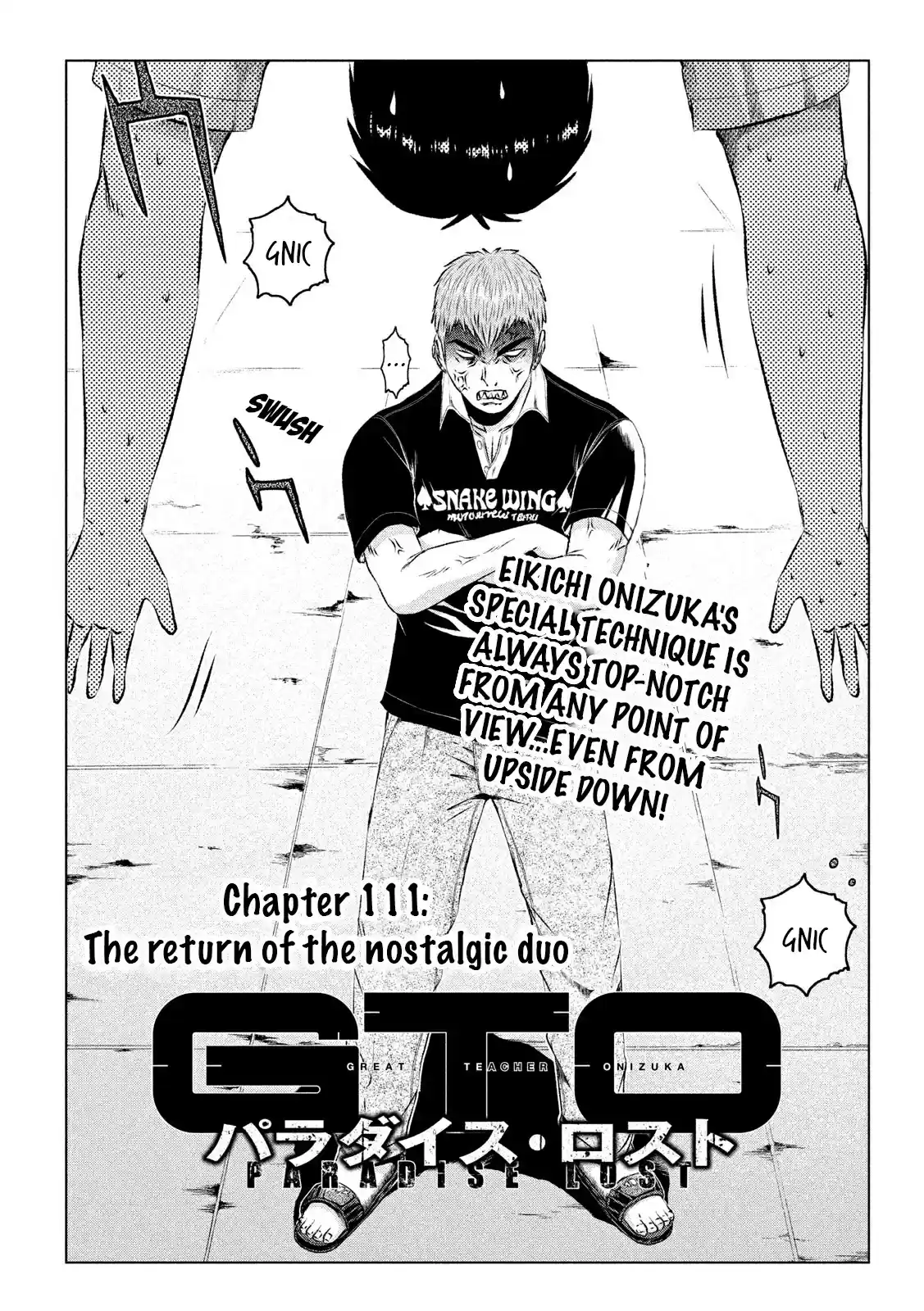 GTO Paradise Lost Ch. 111 The return of the nostalgic duo