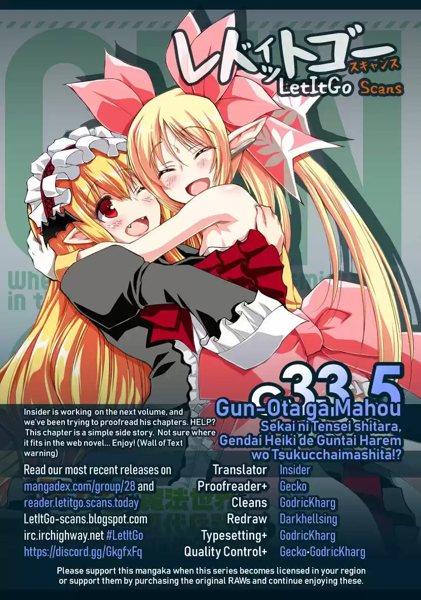 Gun-Ota Ga Mahou Sekai Ni Tensei Shitara, Gendai Heiki De Guntai Harem Wo Tsukucchaimashita!? Chapter 35.5