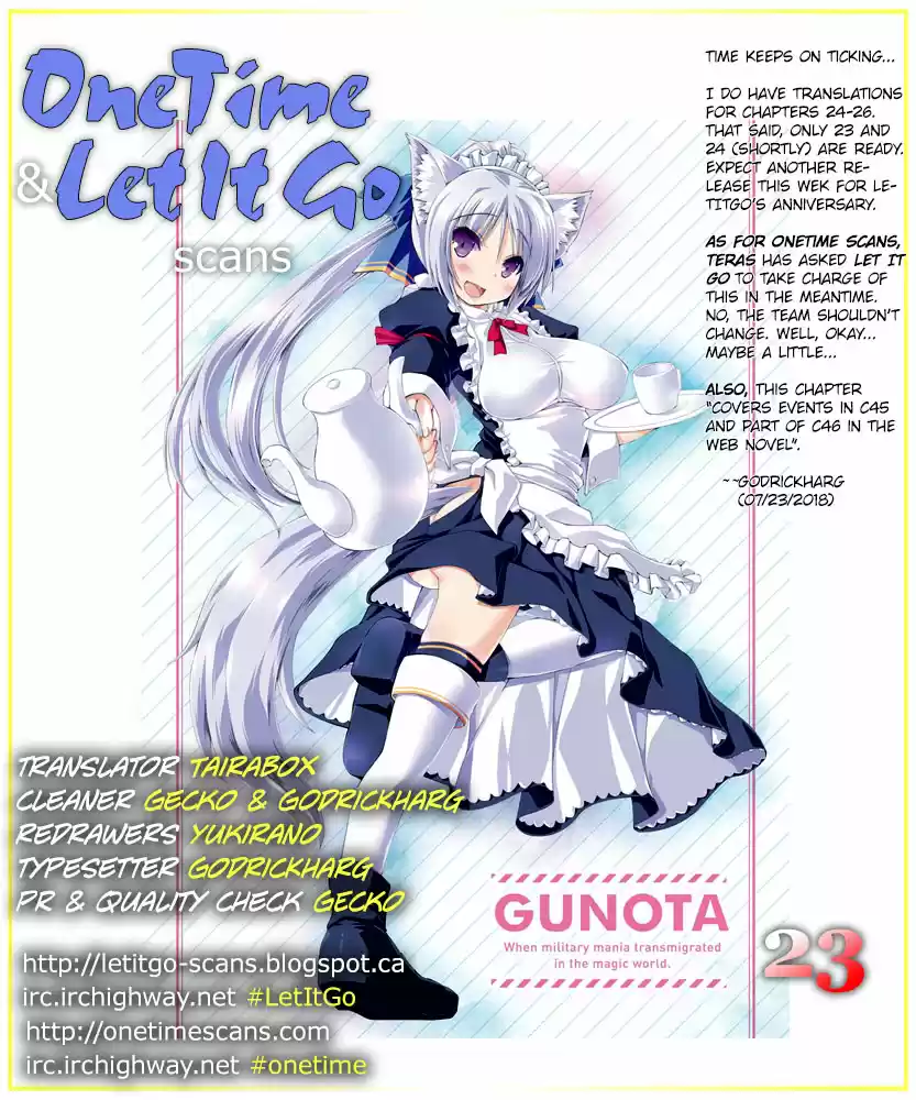 Gun Ota ga Mahou Sekai ni Tensei shitara, Gendai Heiki de Guntai Harem wo Tsukucchaimashita!? Vol. 4 Ch. 23