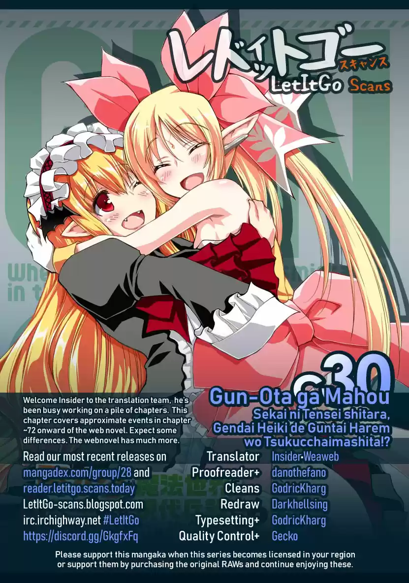 Gun Ota ga Mahou Sekai ni Tensei shitara, Gendai Heiki de Guntai Harem wo Tsukucchaimashita!? Vol. 6 Ch. 30