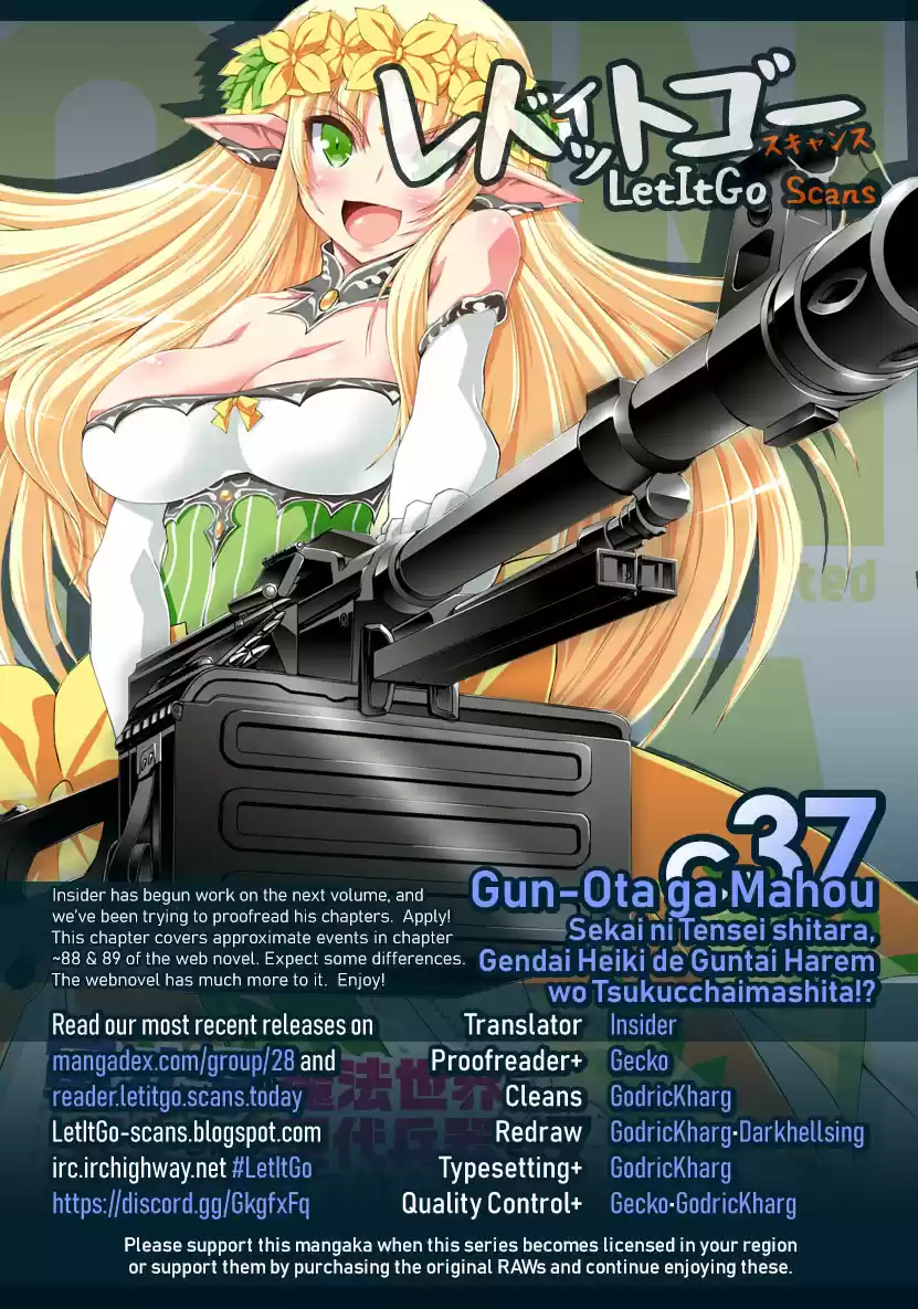 Gun Ota ga Mahou Sekai ni Tensei shitara, Gendai Heiki de Guntai Harem wo Tsukucchaimashita!? Vol. 7 Ch. 37