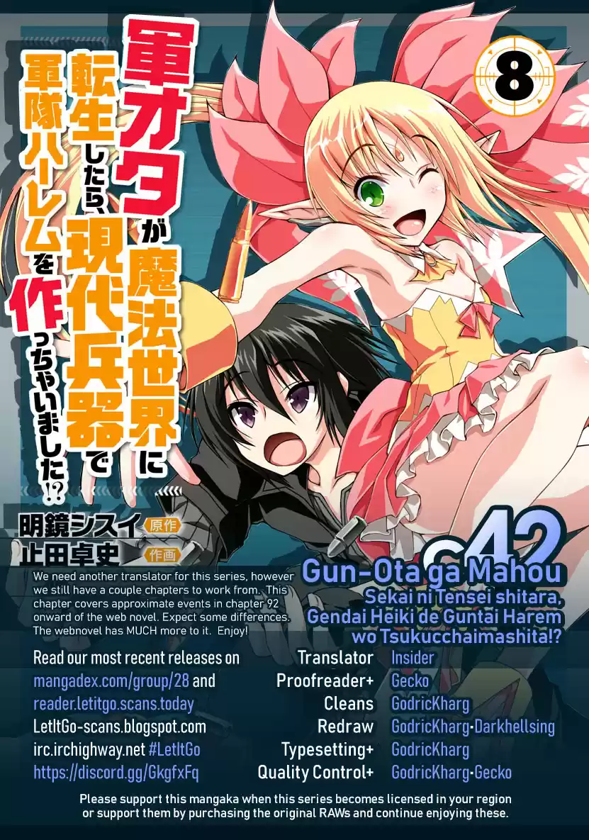 Gun Ota ga Mahou Sekai ni Tensei shitara, Gendai Heiki de Guntai Harem wo Tsukucchaimashita!? Vol. 8 Ch. 42
