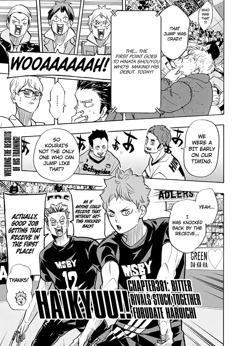 Haikyuu!! Ch. 381 Bitter Rivals Stuck Together