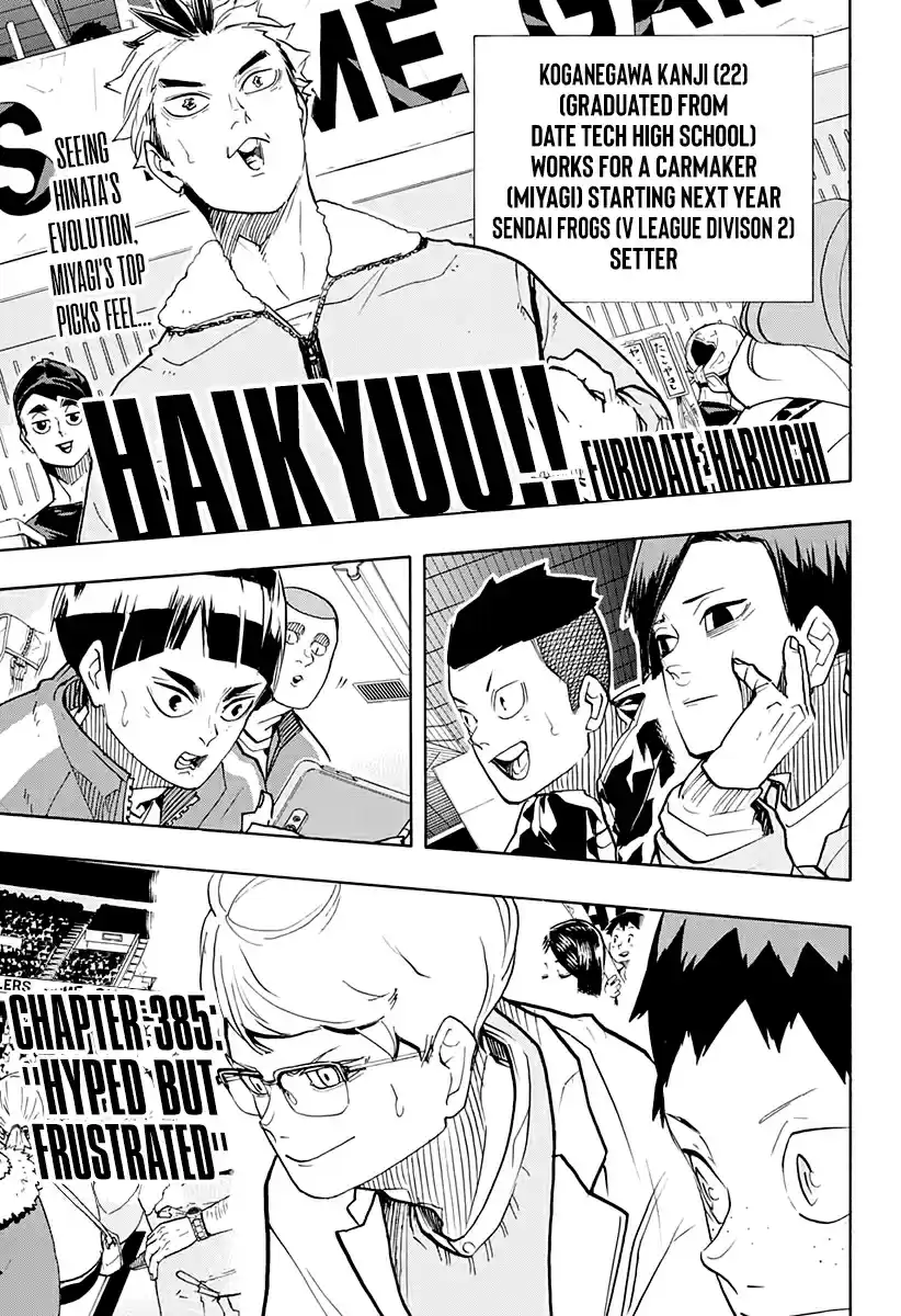 Haikyuu!! Ch. 385 Hyped but frustrated