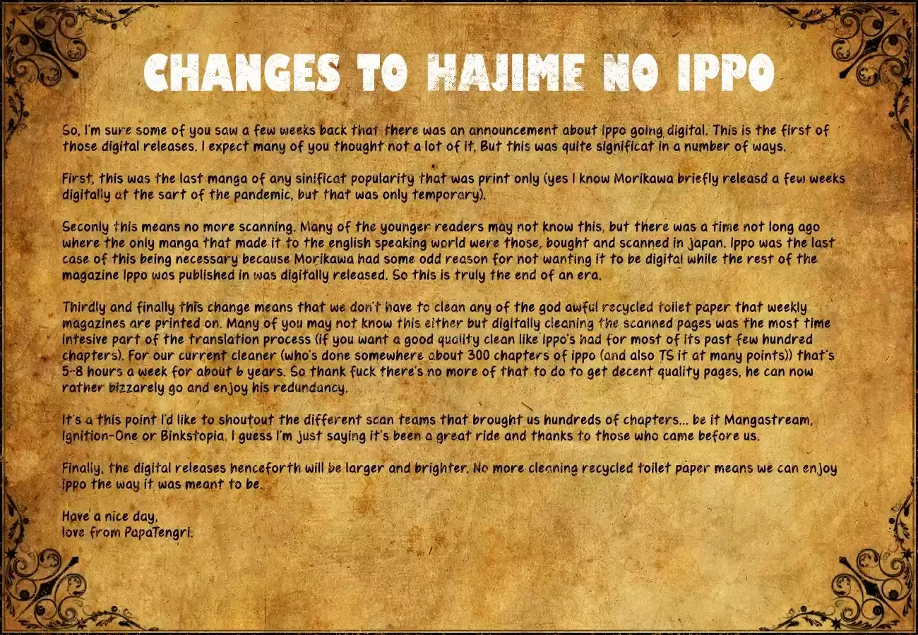 Hajime No Ippo Chapter 1346: Let It Slide