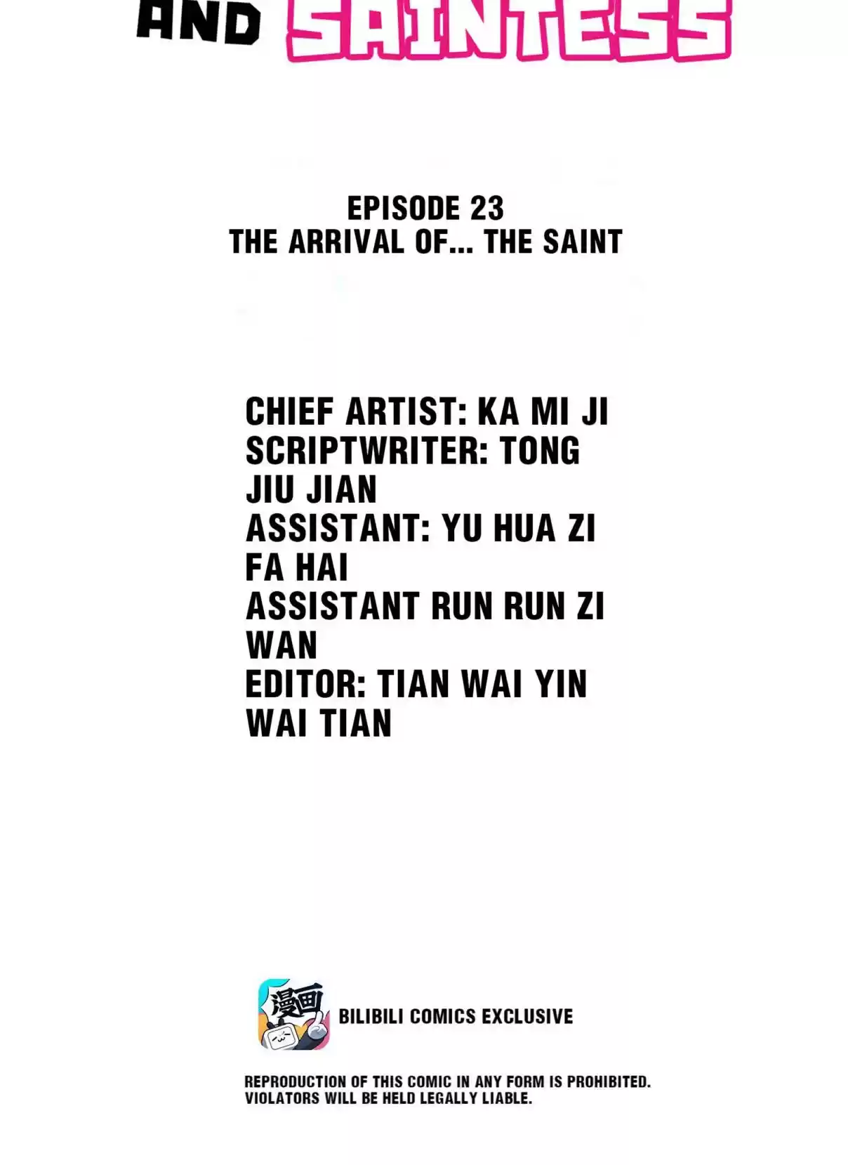 Handling the Demoness and Saintess 23 The Arrival Of... The Saint