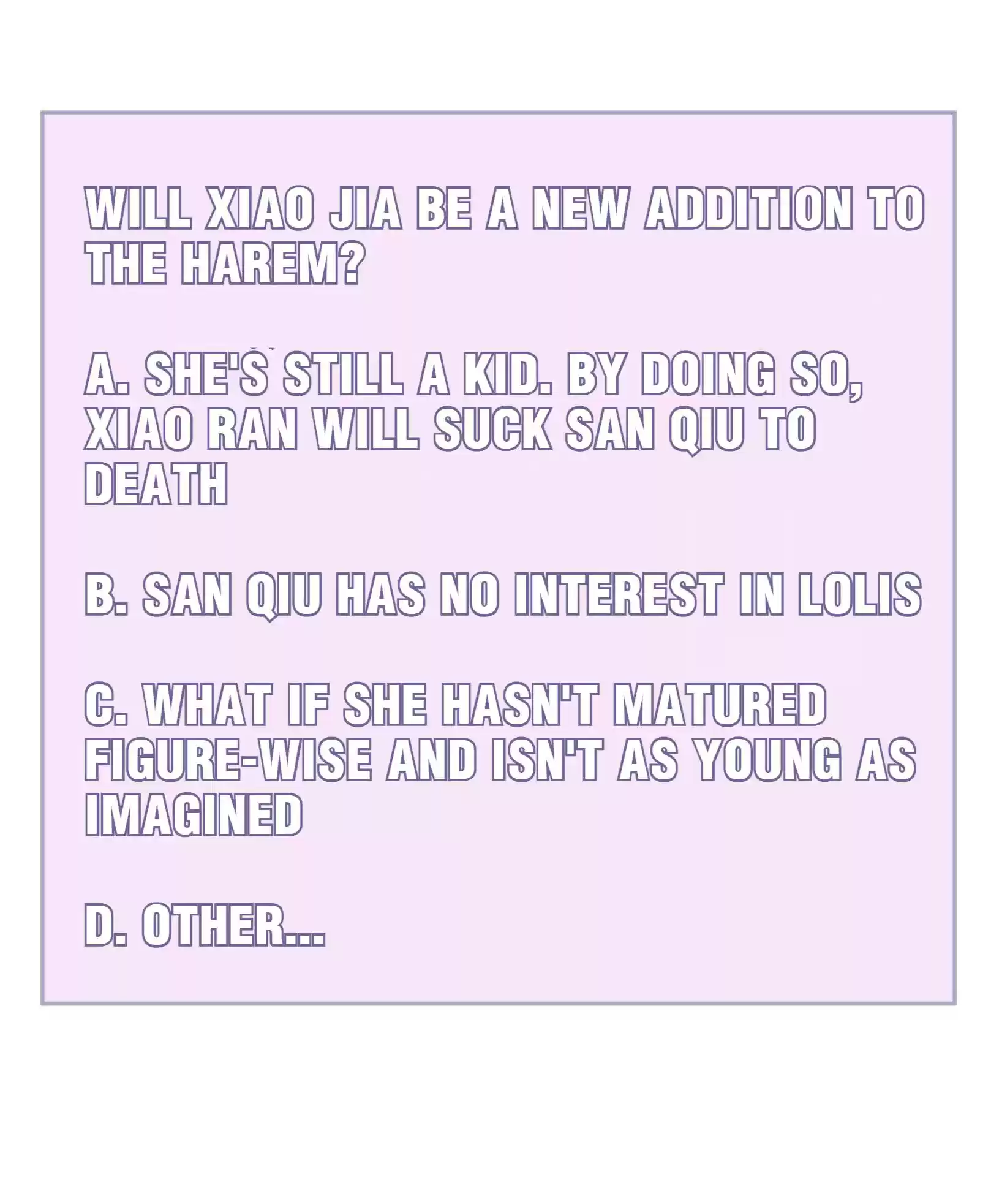 Handling The Demoness And Saintess Vol.1 Chapter 14.0: Xiao Jia... Watch Out