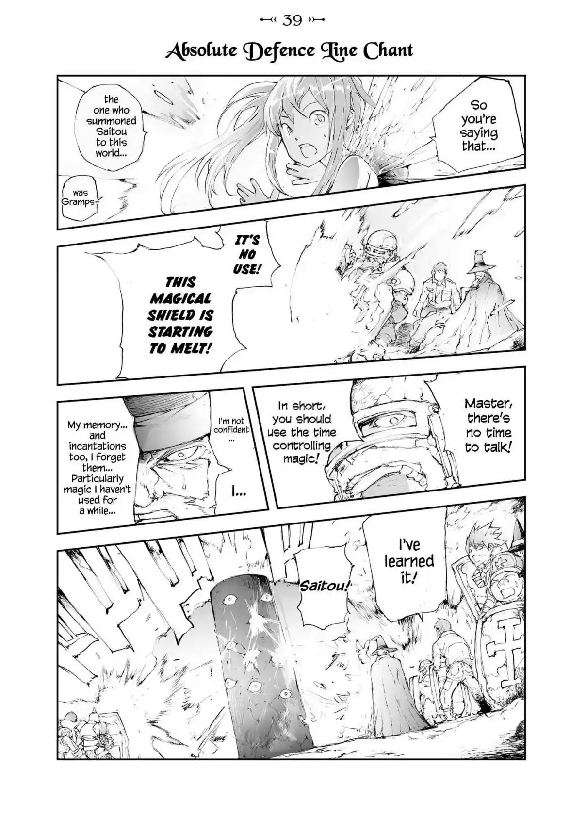 Handyman Saitou in Another World Vol. 2 Ch. 39 Absolute Defence Line Chant