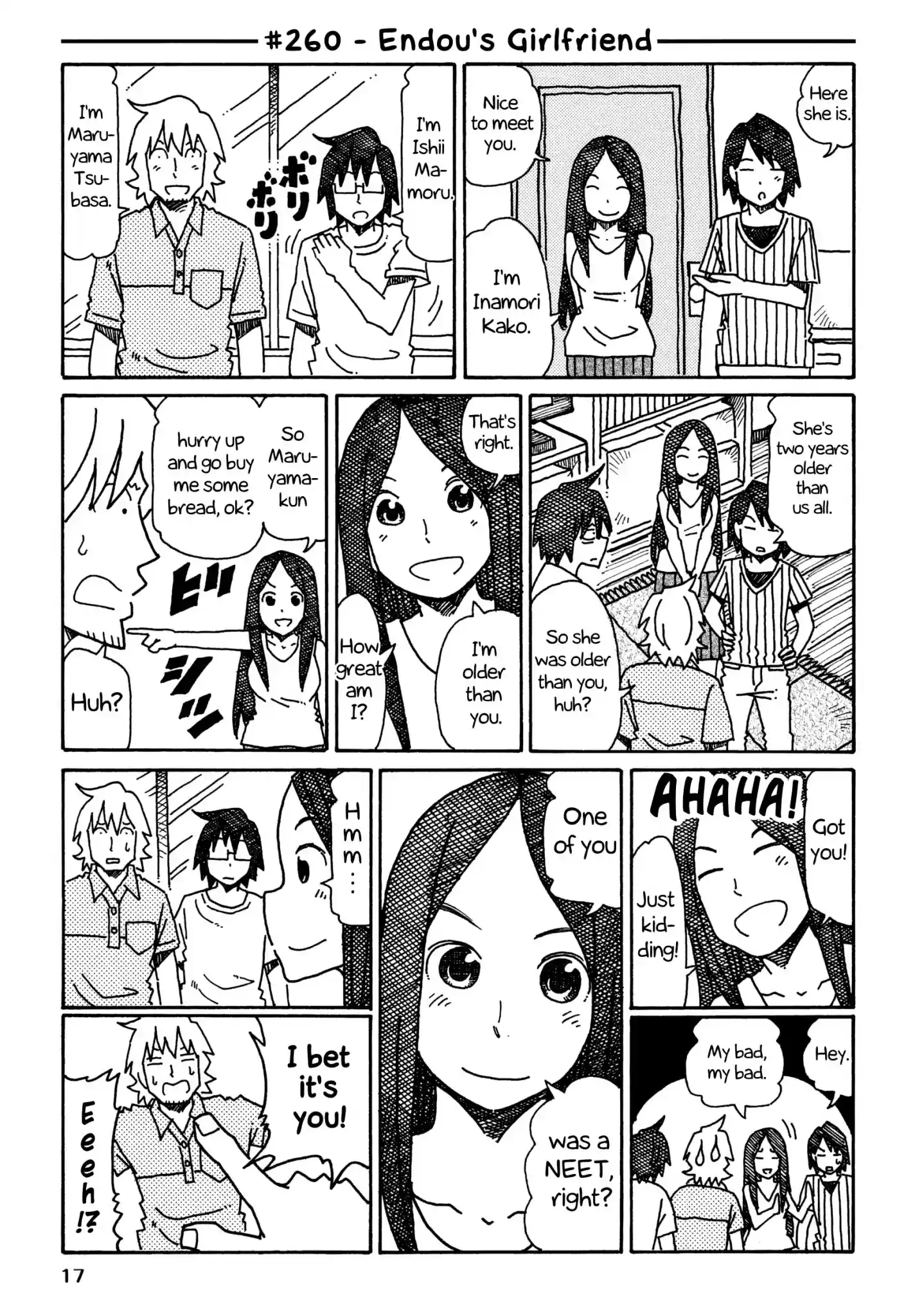 Hatarakanai Futari (The Jobless Siblings) Chapter 260: Endou's Girlfriend