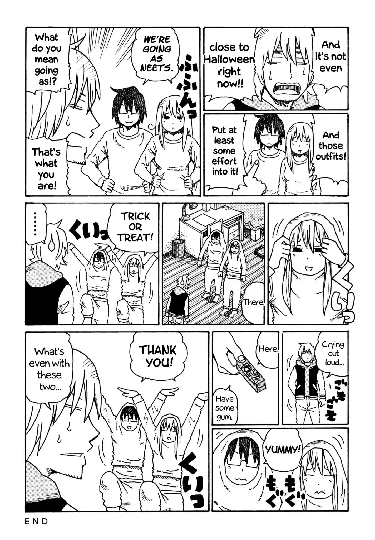 Hatarakanai Futari (The Jobless Siblings) Chapter 372: Halloween Attack