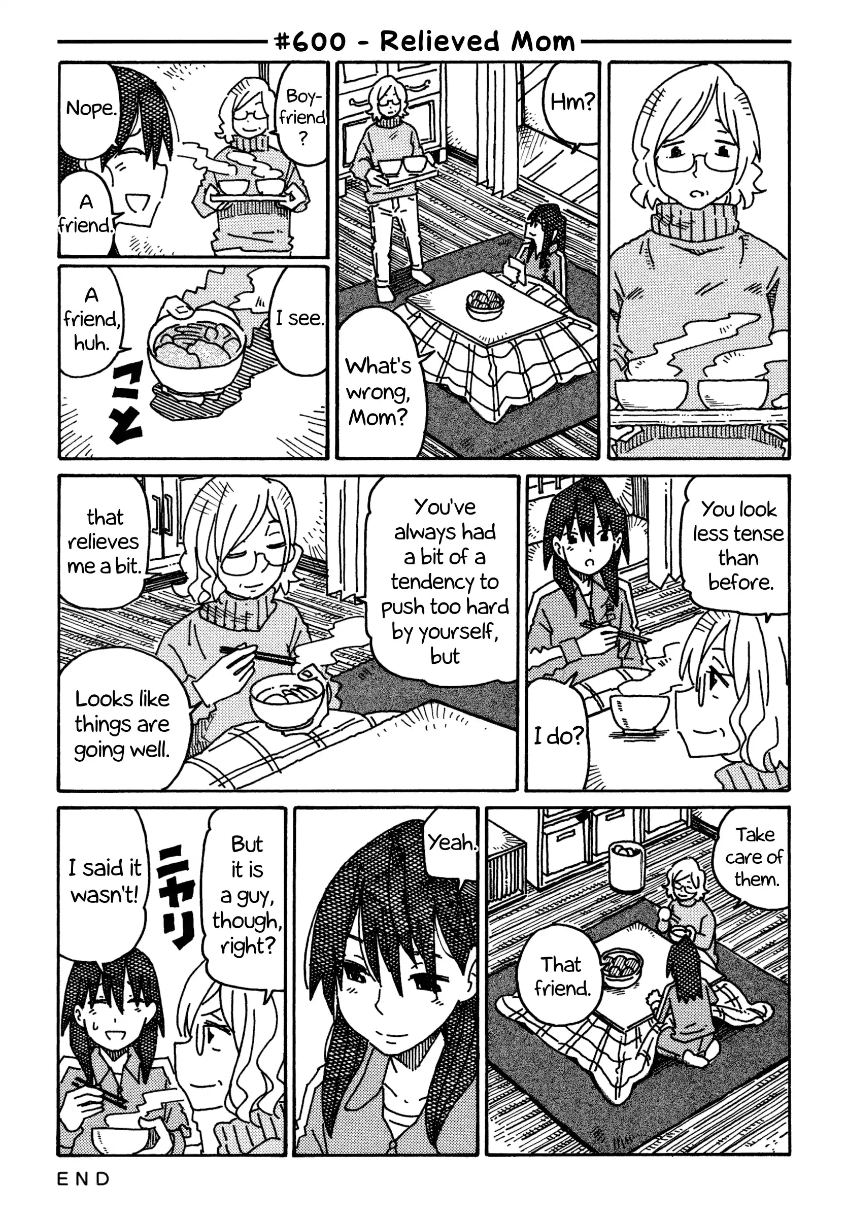 Hatarakanai Futari (The Jobless Siblings) Vol.10 Chapter 600: Relieved Mom