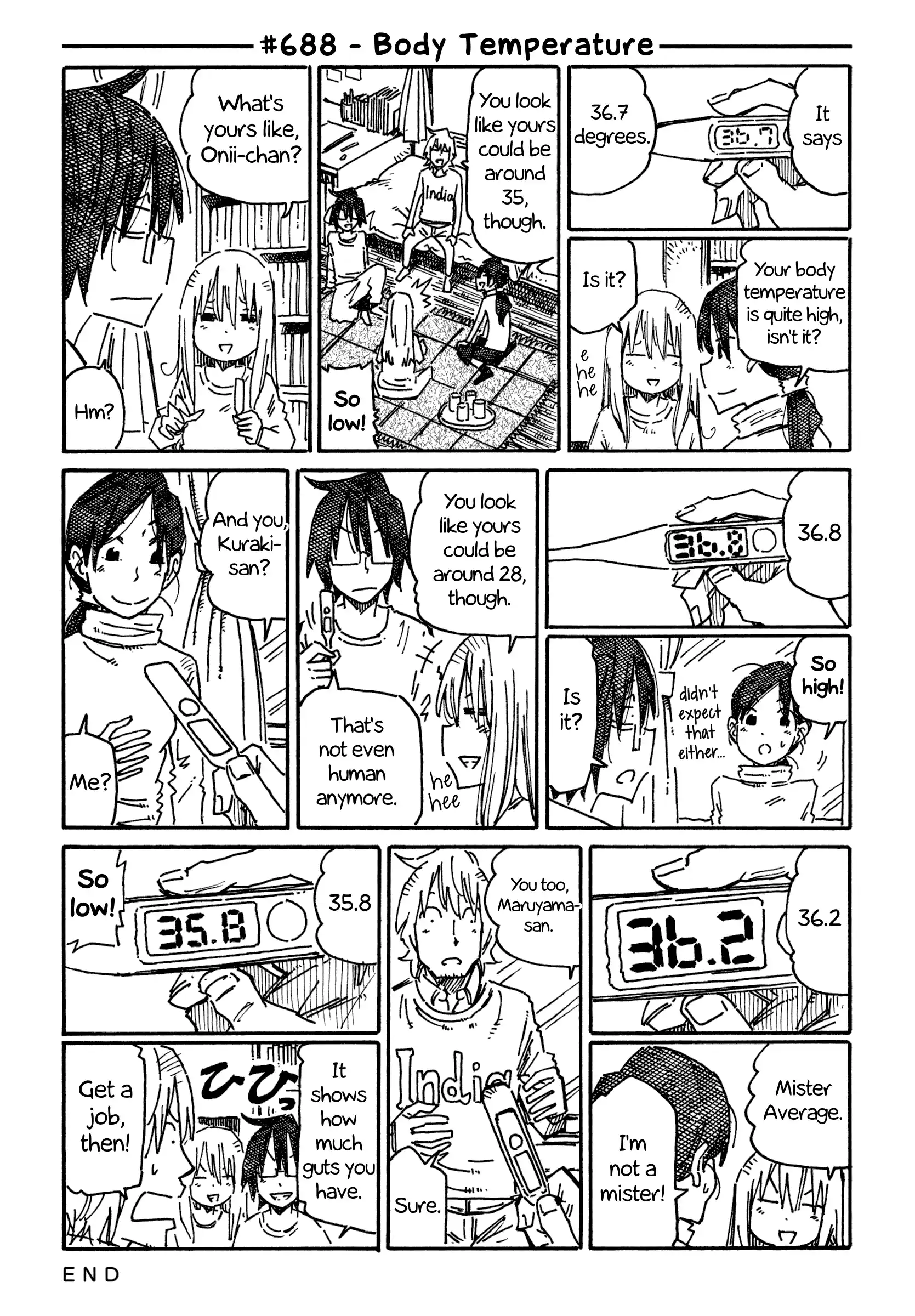 Hatarakanai Futari (The Jobless Siblings) Vol.11 Chapter 688: Body Temperature
