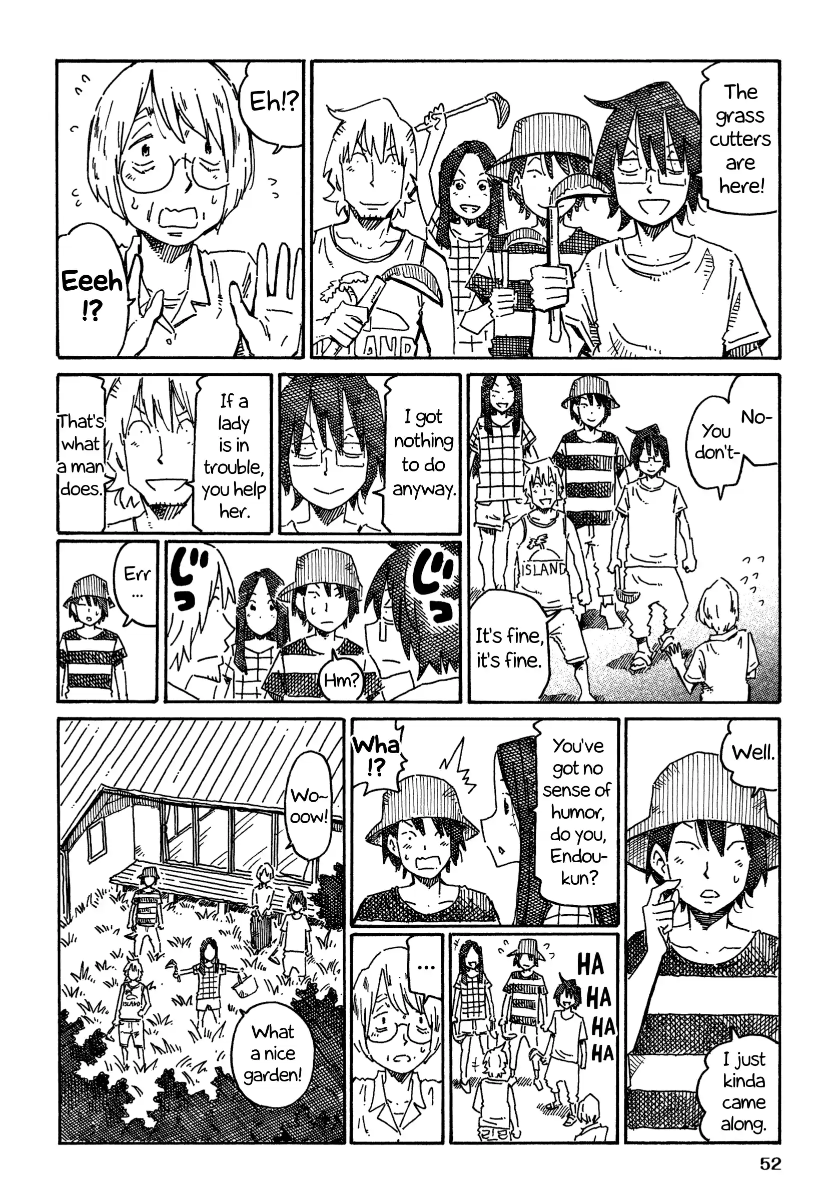 Hatarakanai Futari (The Jobless Siblings) Vol.12 Chapter 733: A Summer Afternoon's Grass Cutting