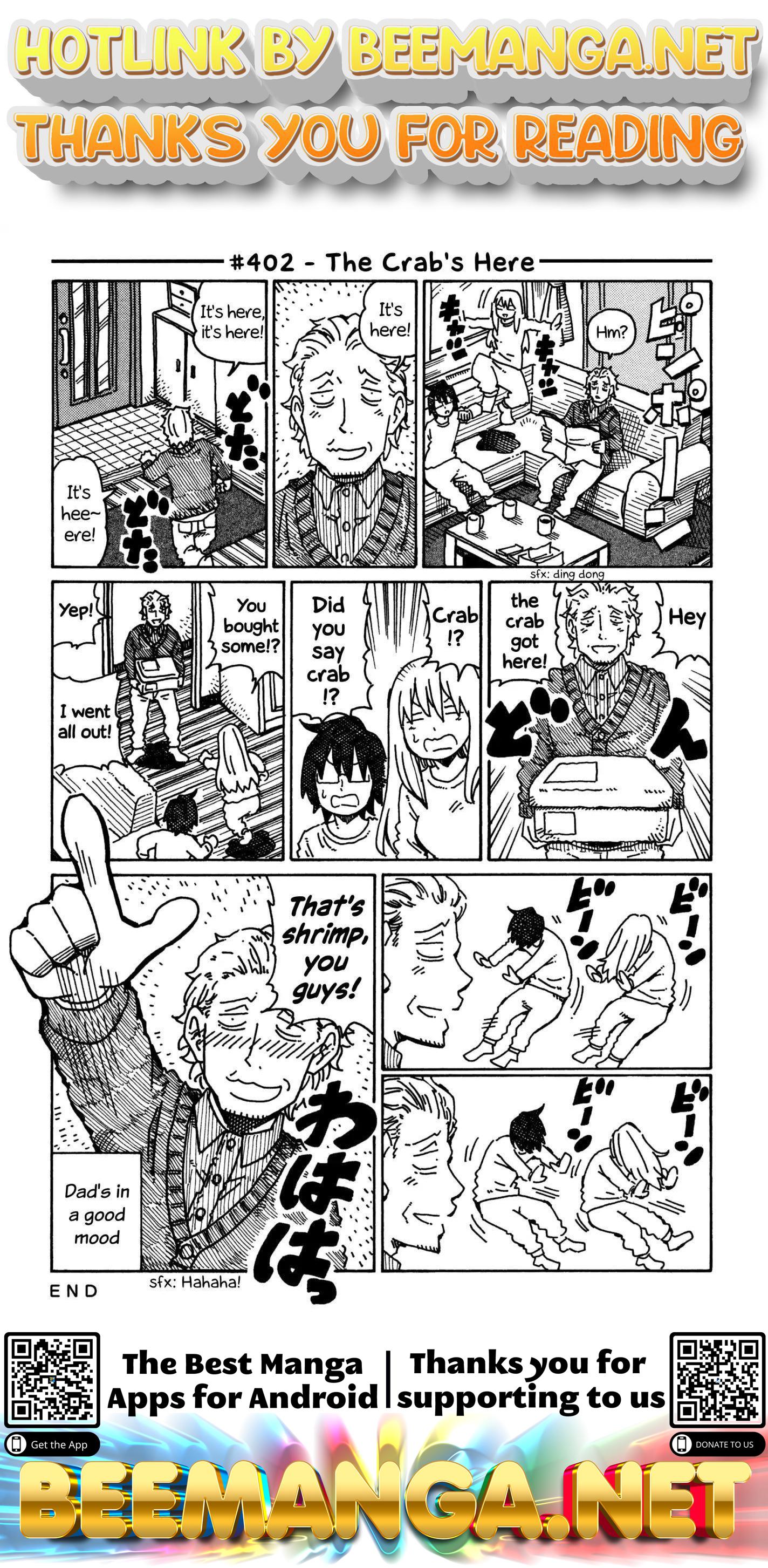 Hatarakanai Futari (The Jobless Siblings) Vol.8 Chapter 402: The Crab's Here