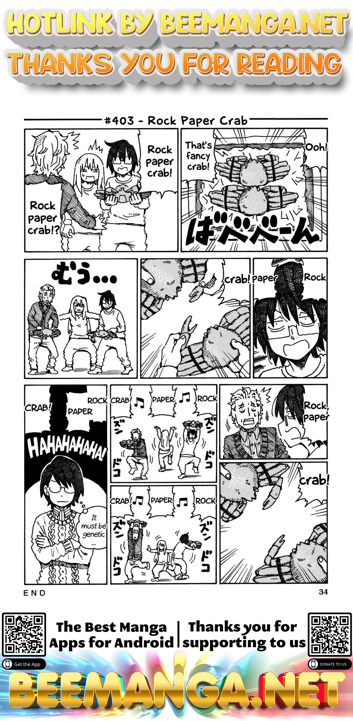 Hatarakanai Futari (The Jobless Siblings) Vol.8 Chapter 403: Rock Paper Crab