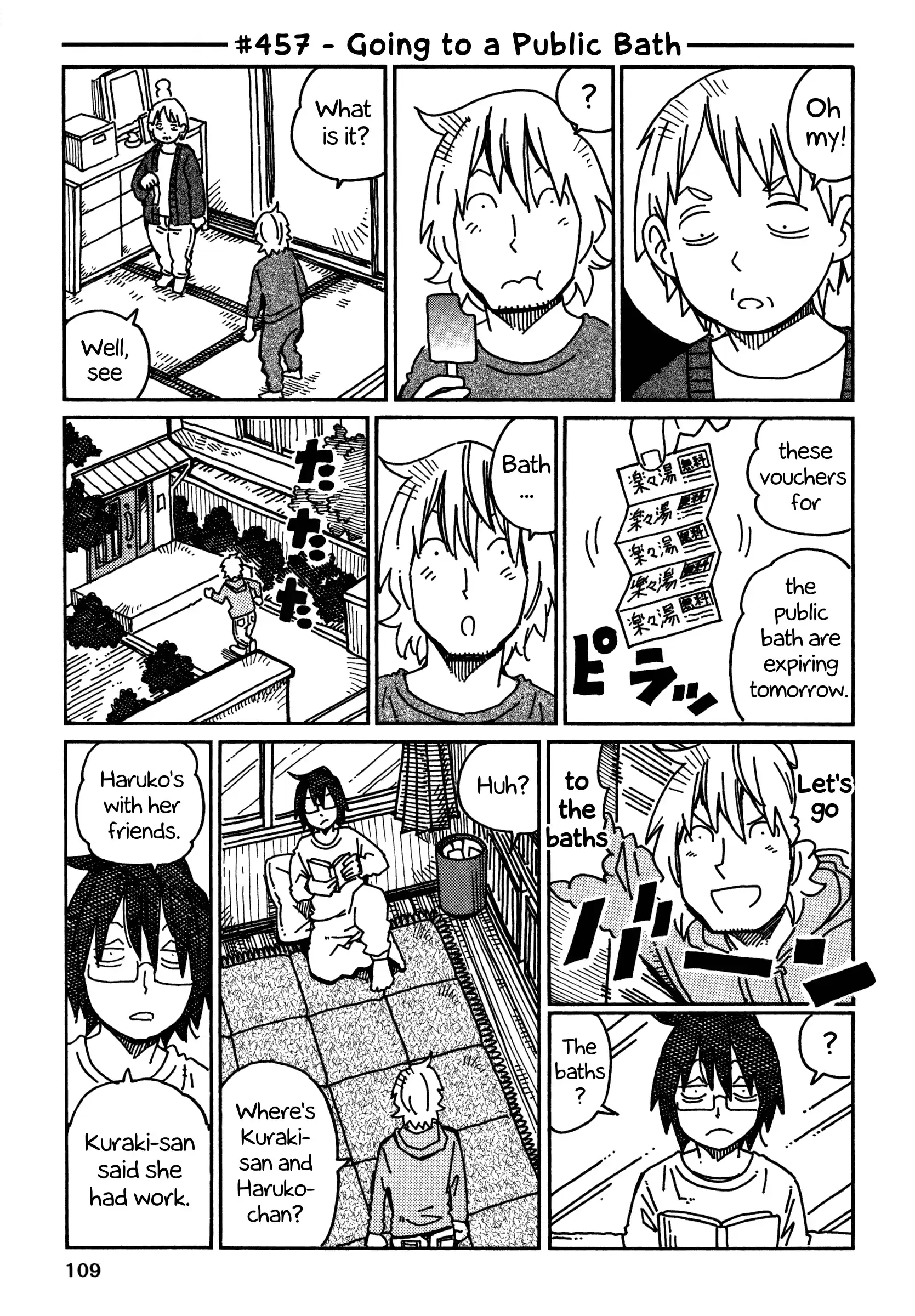 Hatarakanai Futari (The Jobless Siblings) Vol.8 Chapter 457: Going to a Public Bath