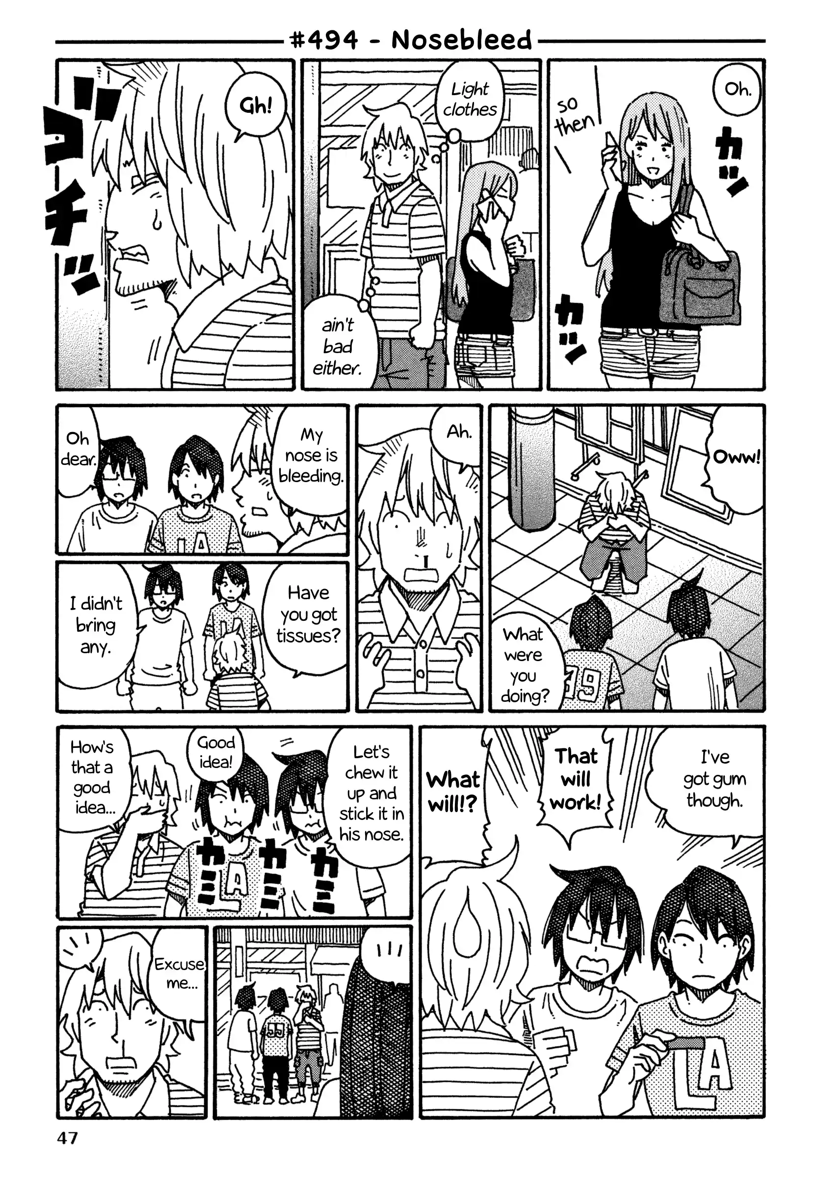 Hatarakanai Futari (The Jobless Siblings) Vol.9 Chapter 494: Nosebleed