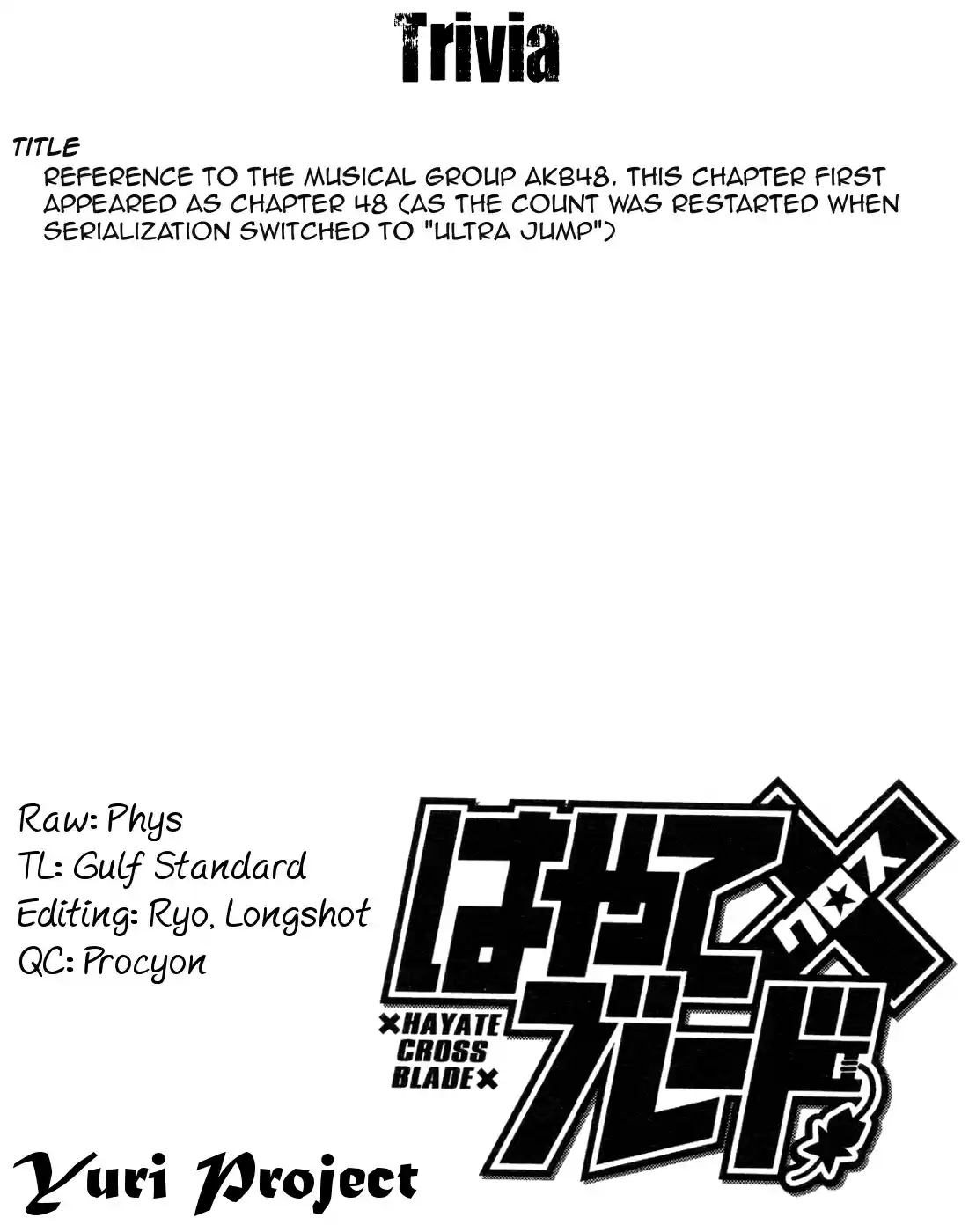 Hayate x Blade Vol. 17 Ch. 98 BKA48