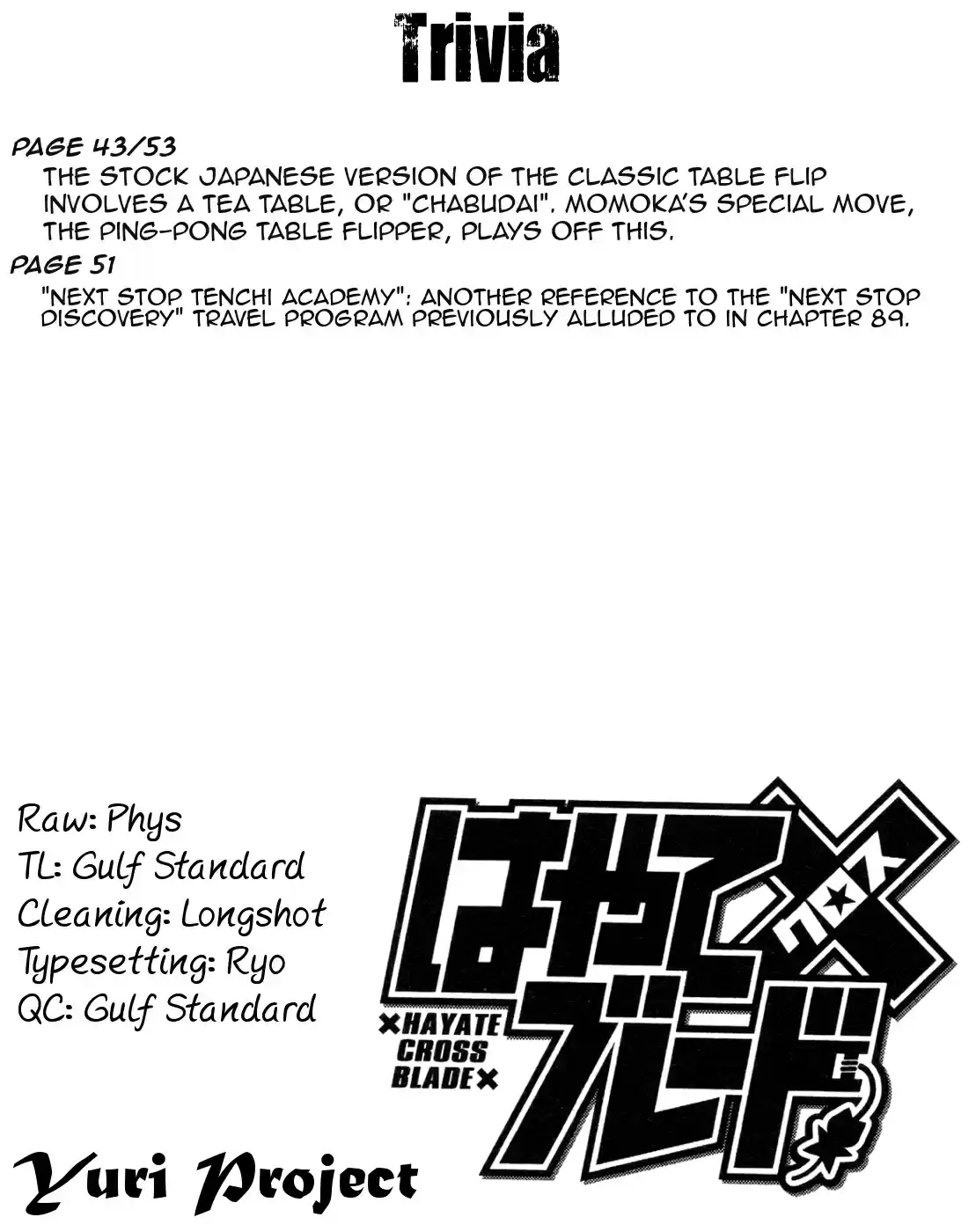 Hayate x Blade Vol. 18 Ch. 103 Stupid Magnolias