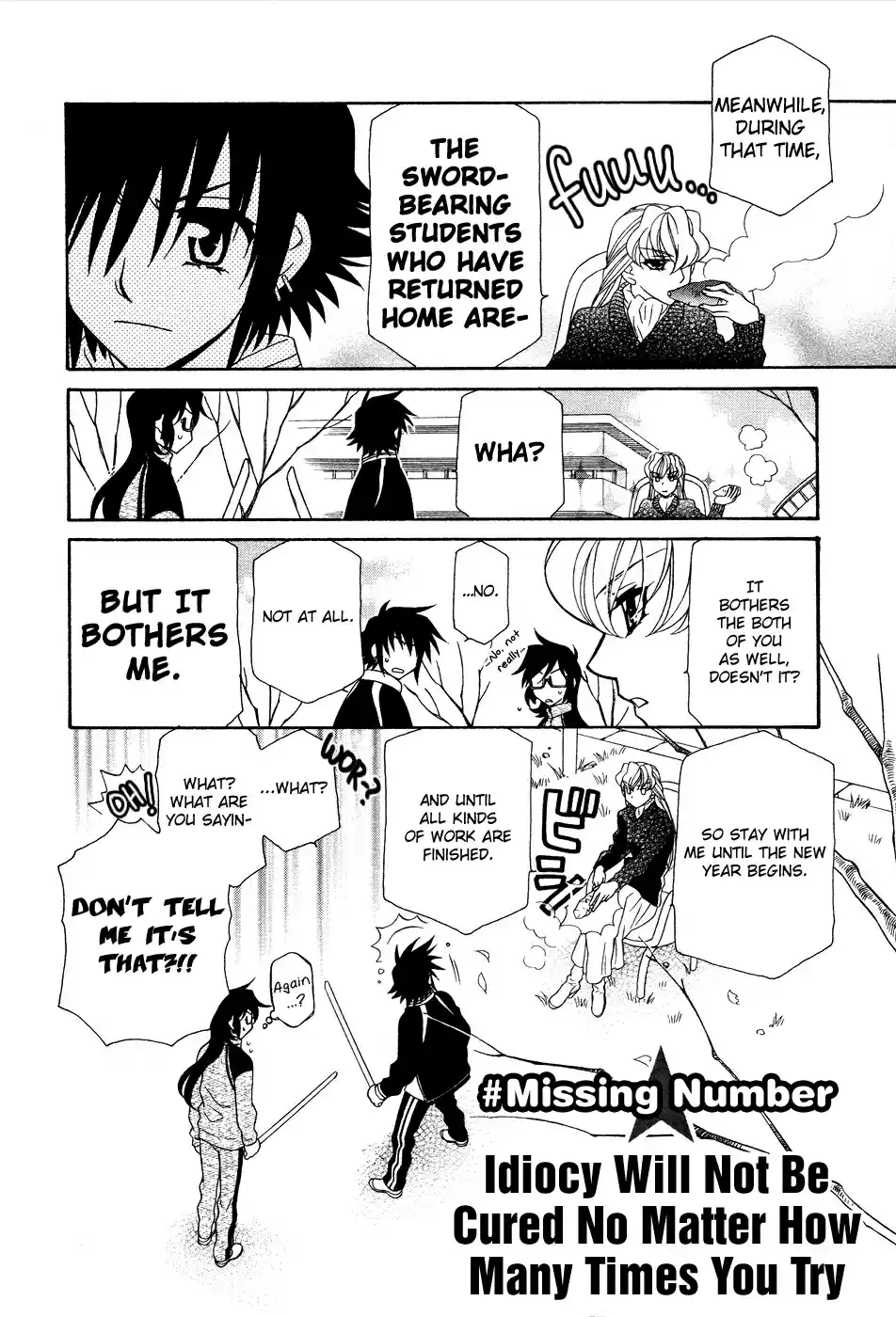 Hayate x Blade Vol. 9 Ch. 47.7 Missing Chapter Idiocy Cannot Be Cured No Matter How Ma...