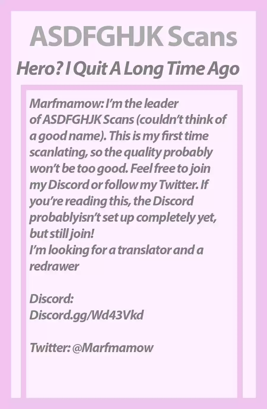 Hero? I Quit A Long Time Ago Ch. 161