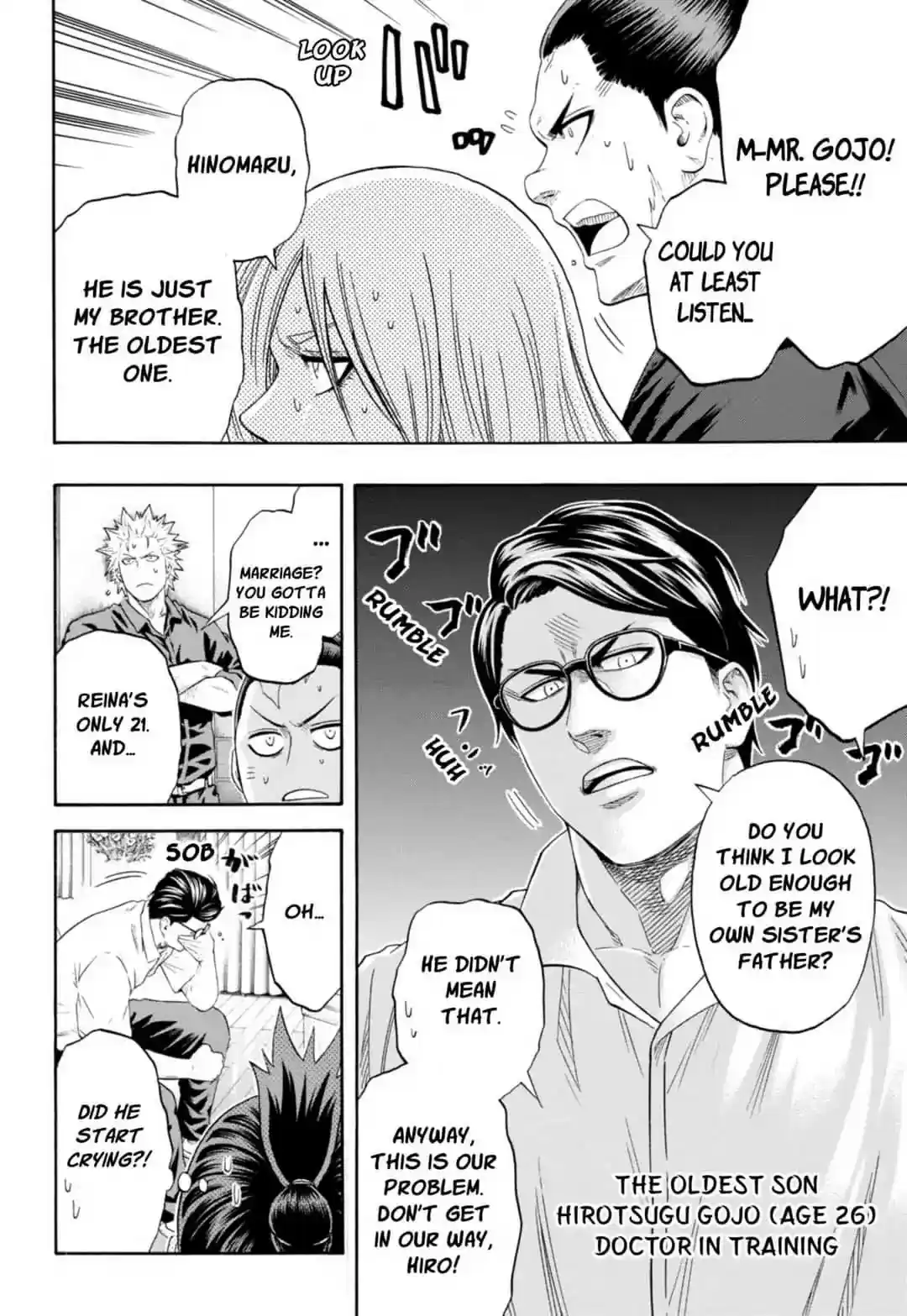 Hinomaru Zumou Chapter 240: Onimaru Kunitsuna and Girl Friend's Father