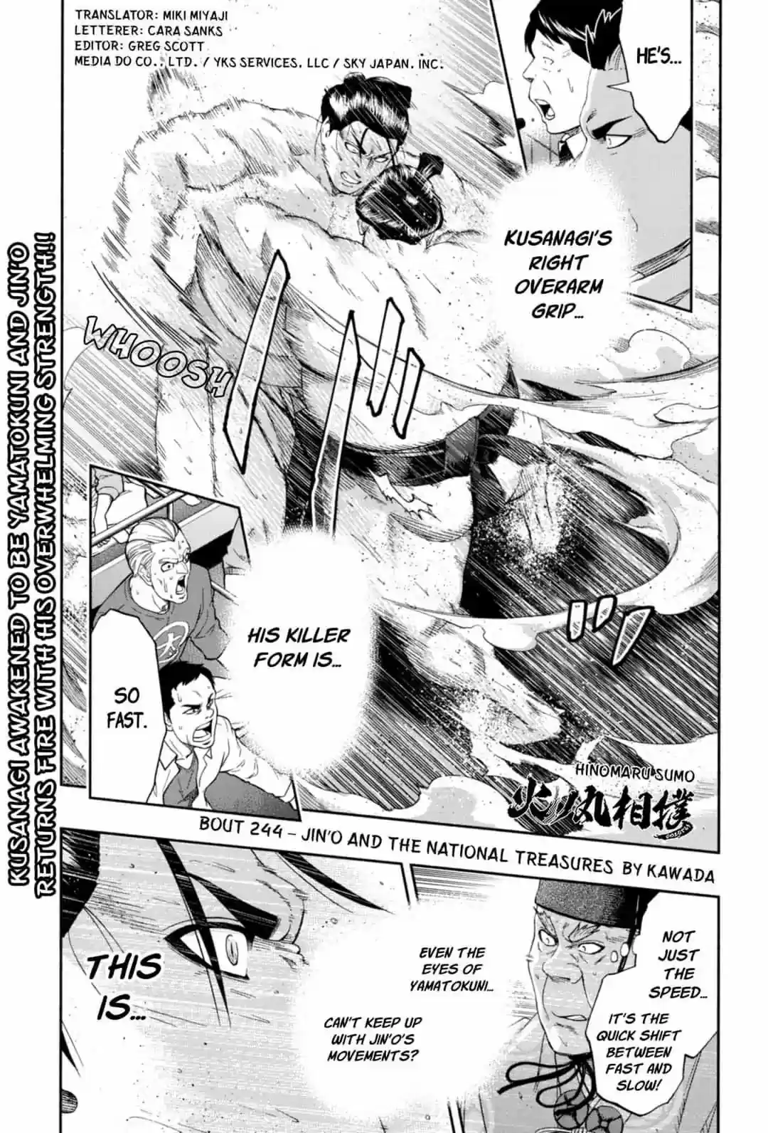 Hinomaru Zumou Chapter 244: Jin'o And The National Treasures