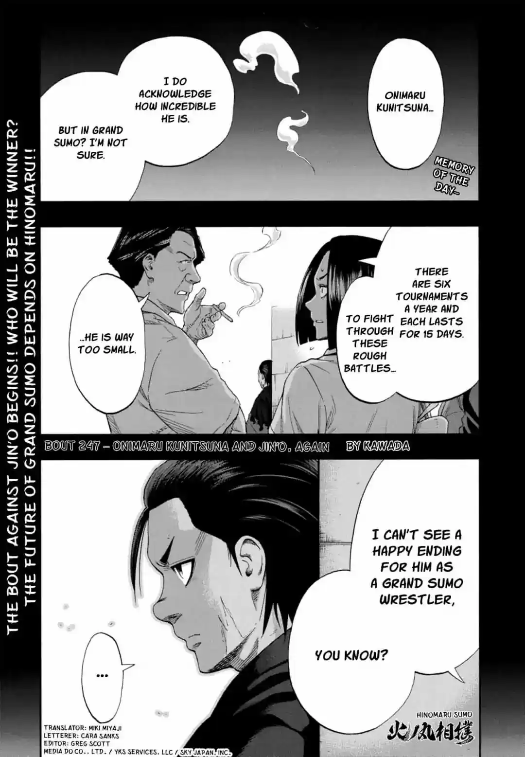 Hinomaru Zumou Chapter 247: Onimaru Kunitsuna And Jin's O, Again