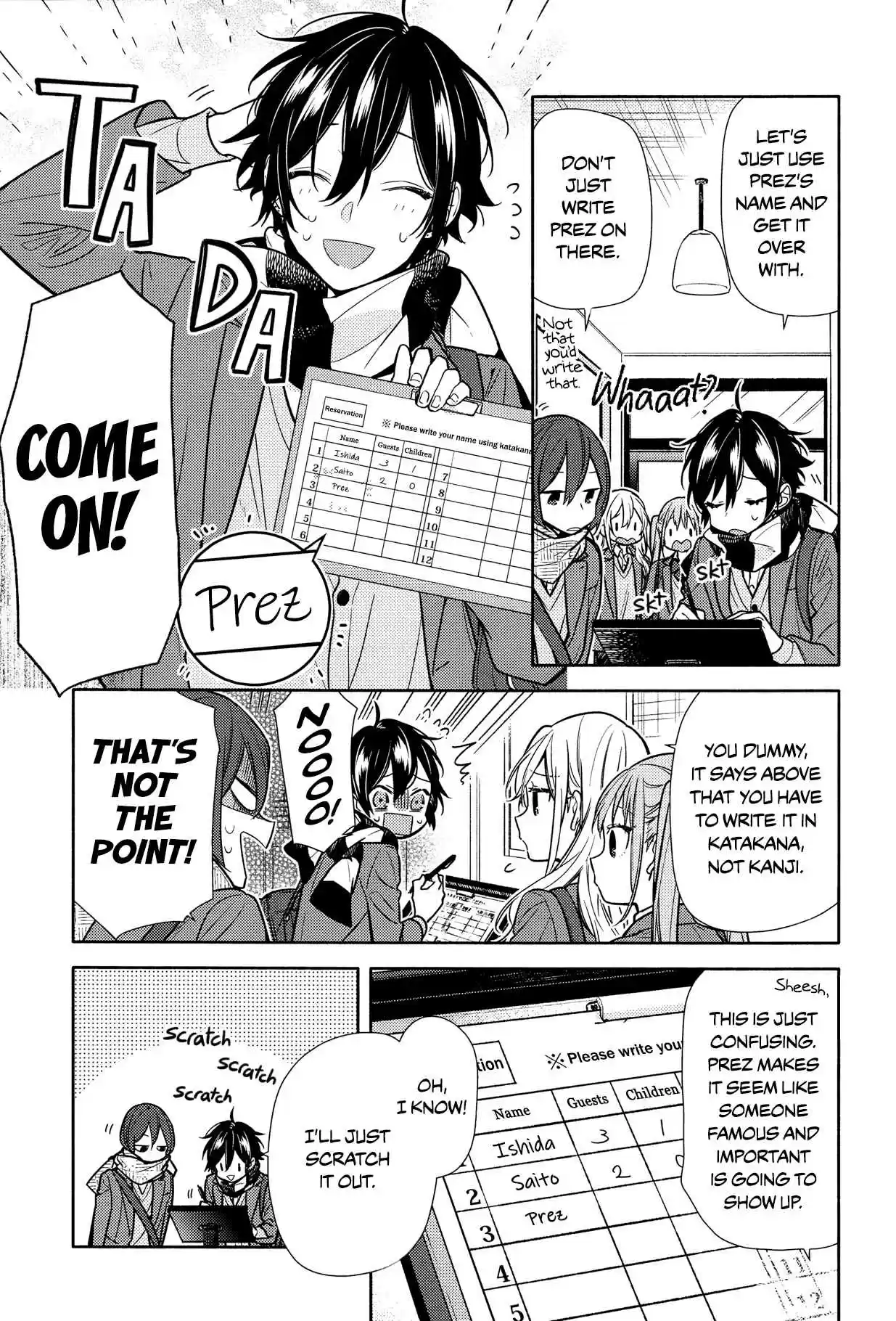 Horimiya Ch. 102 Family Restaurant
