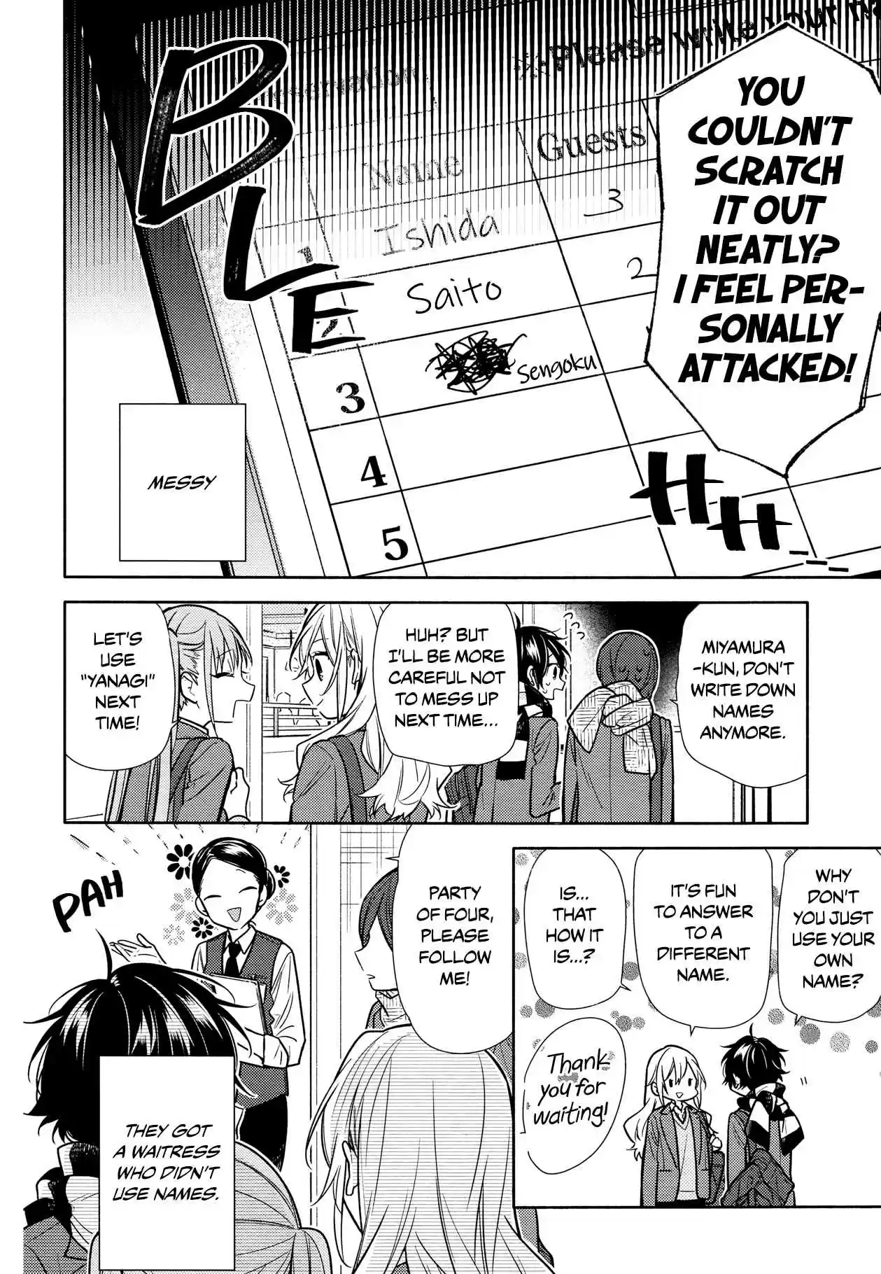 Horimiya Ch. 102 Family Restaurant