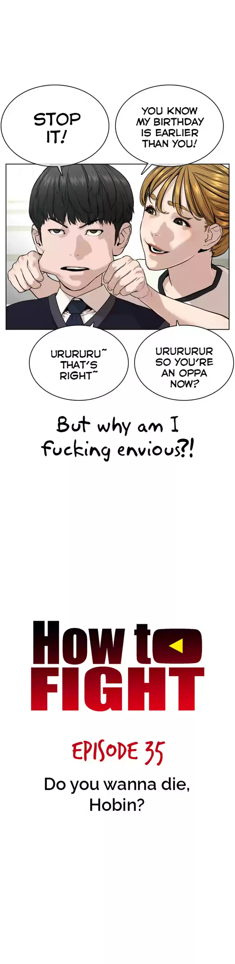 How to Fight Ch. 35 Do you wanna Die, Hobin?
