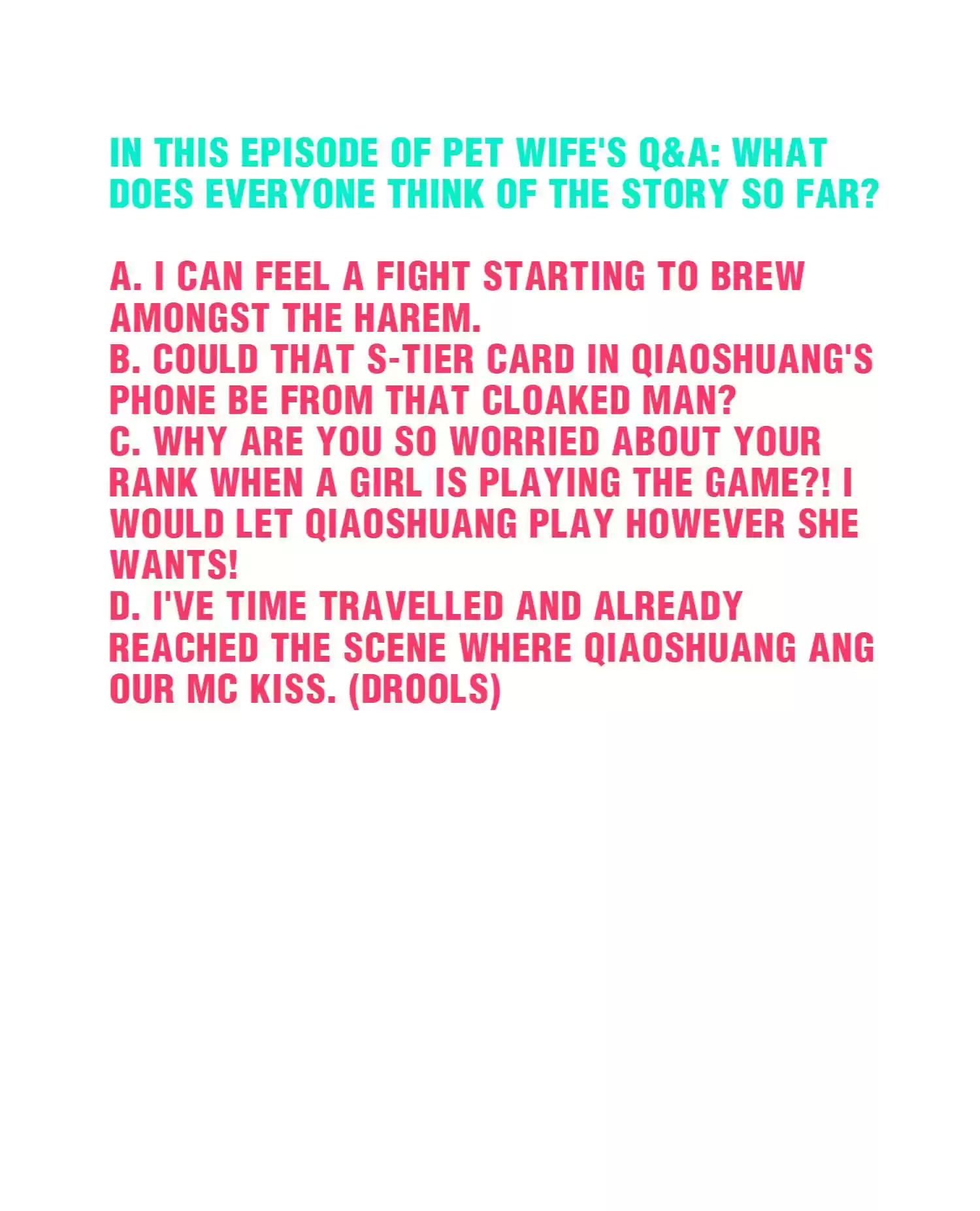 How To Properly Care For Your Pet Wife Chapter 74