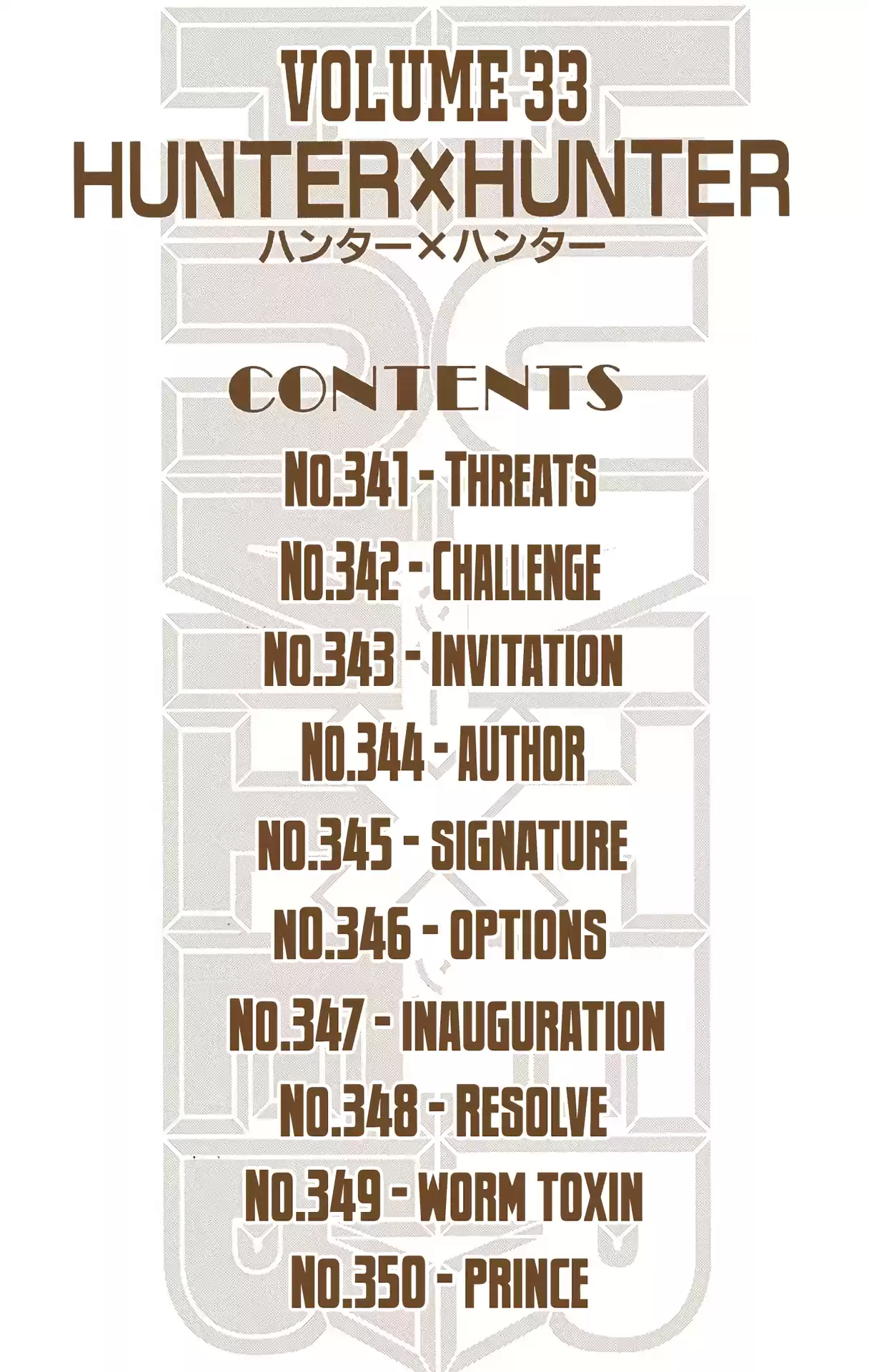 Hunter x Hunter Full Color Vol. 33 Ch. 341 Threats