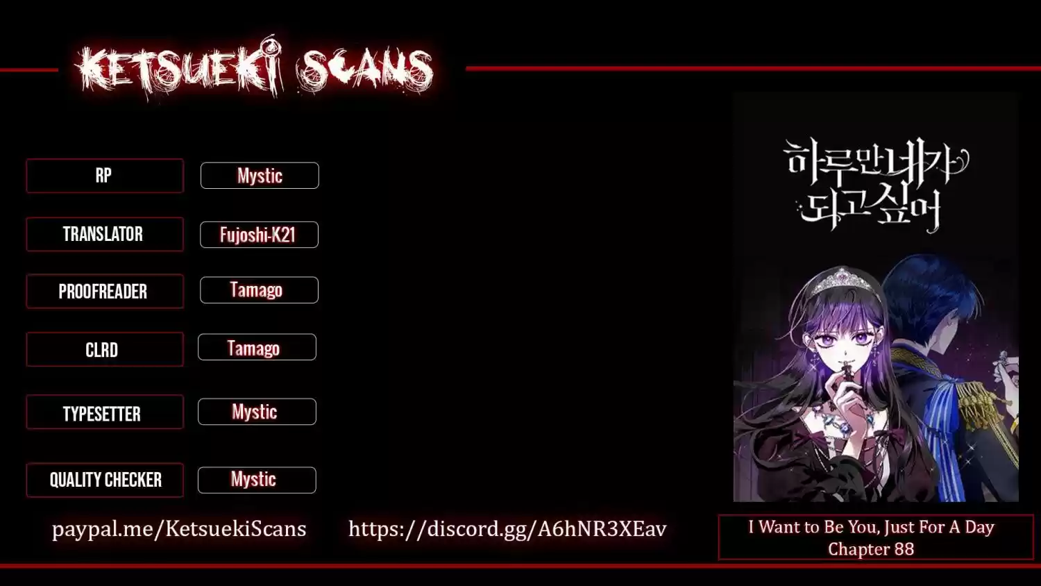 I Want To Be You, Just For A Day Chapter 88