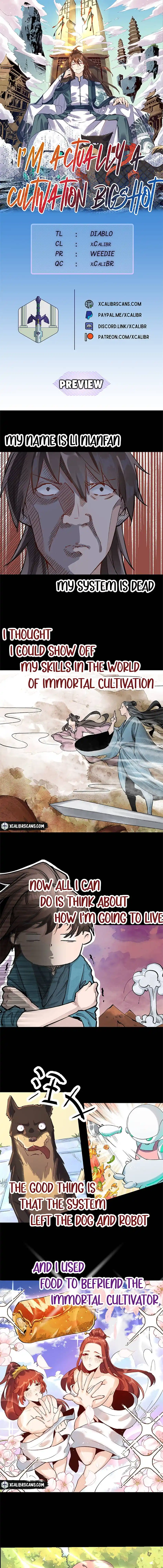 I’m Actually a Cultivation Bigshot Chapter 0