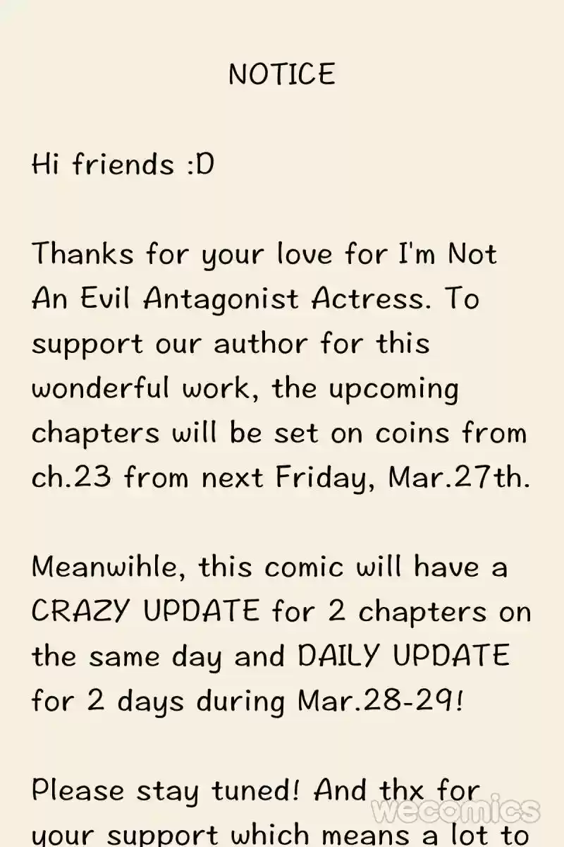 I'm Not An Evil Antagonist Actress Chapter 72