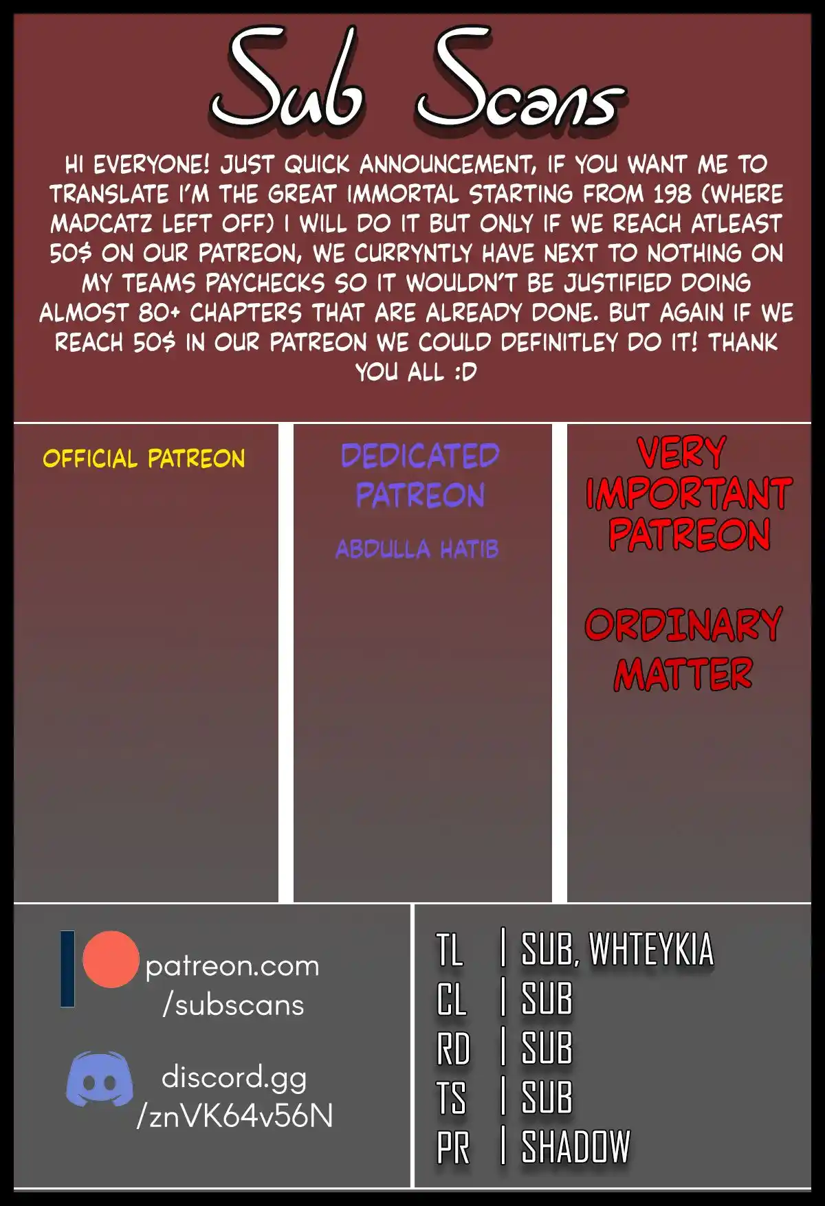 I’m The Great Immortal Chapter 264