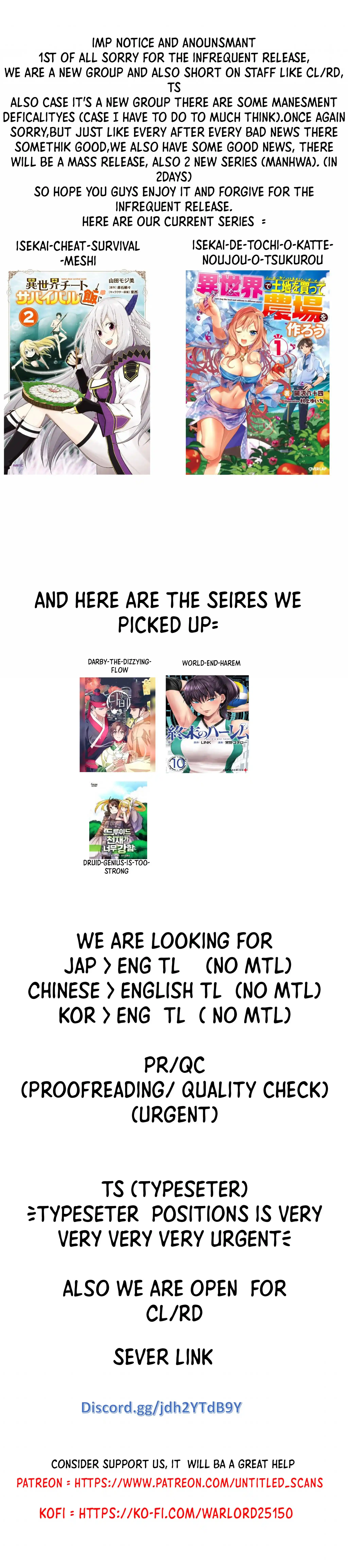 Isekai Cheat Survival Meshi Chapter 38