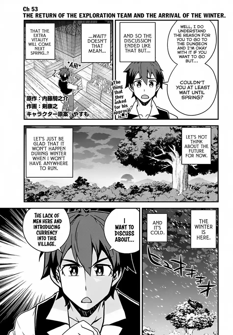 Isekai Nonbiri Nouka Ch. 53 The Return of the Exploration Team and the Arrival of the Winter.