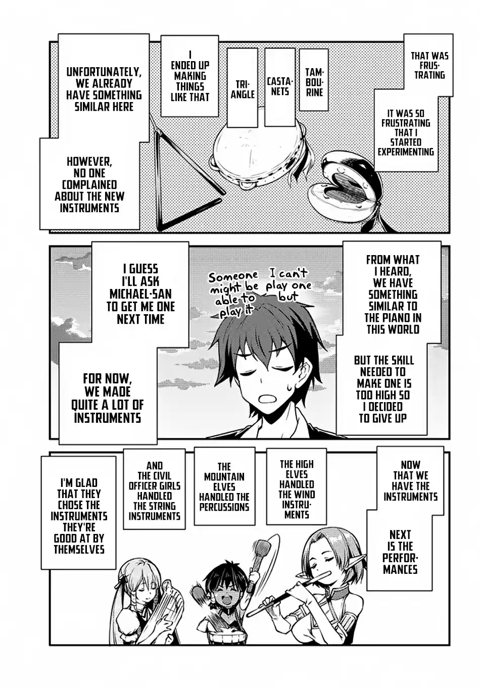 Isekai Nonbiri Nouka Ch. 60 Festival Committee Members and Music Instruments PT1