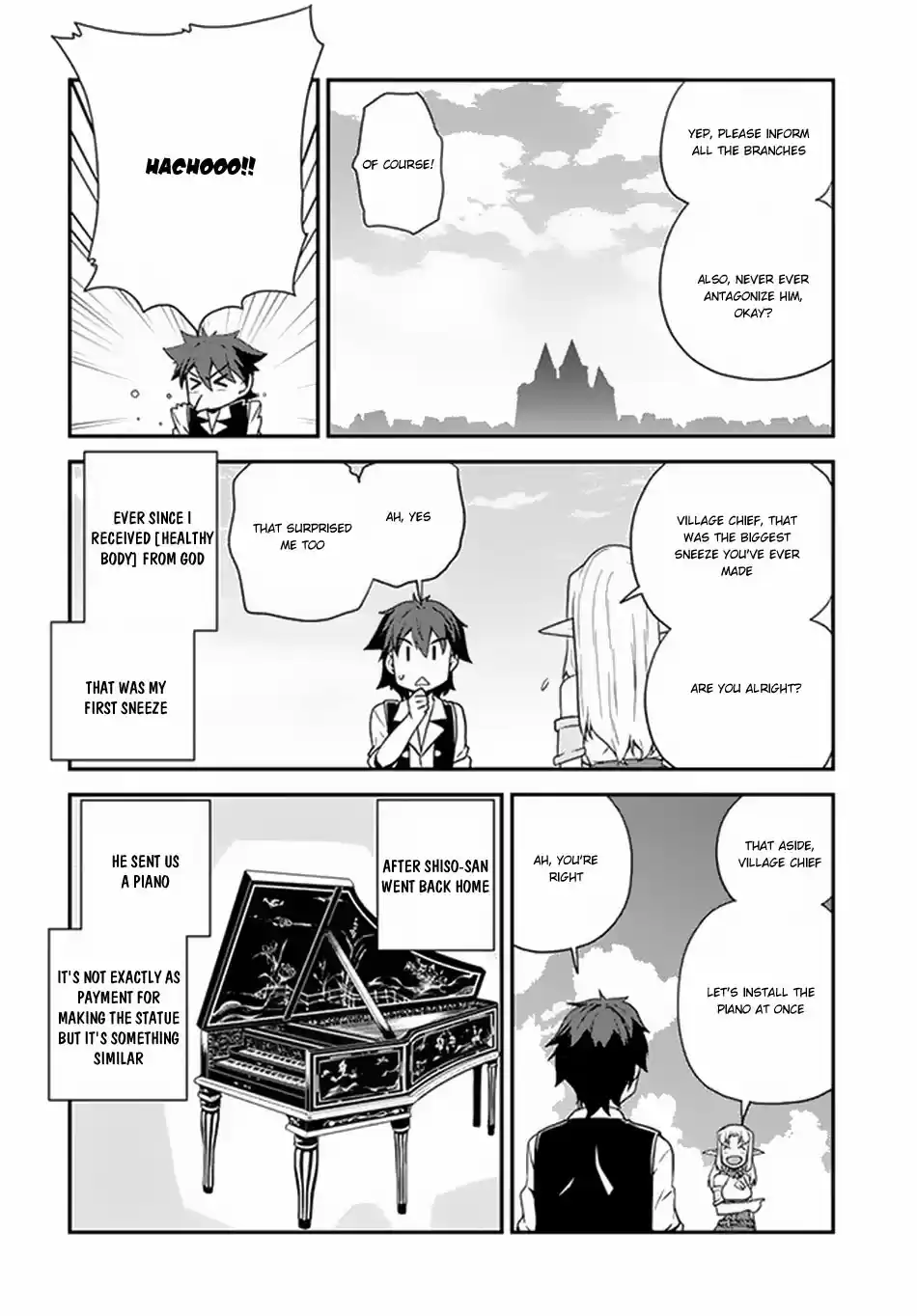 Isekai Nonbiri Nouka Ch. 62 Church and Piano