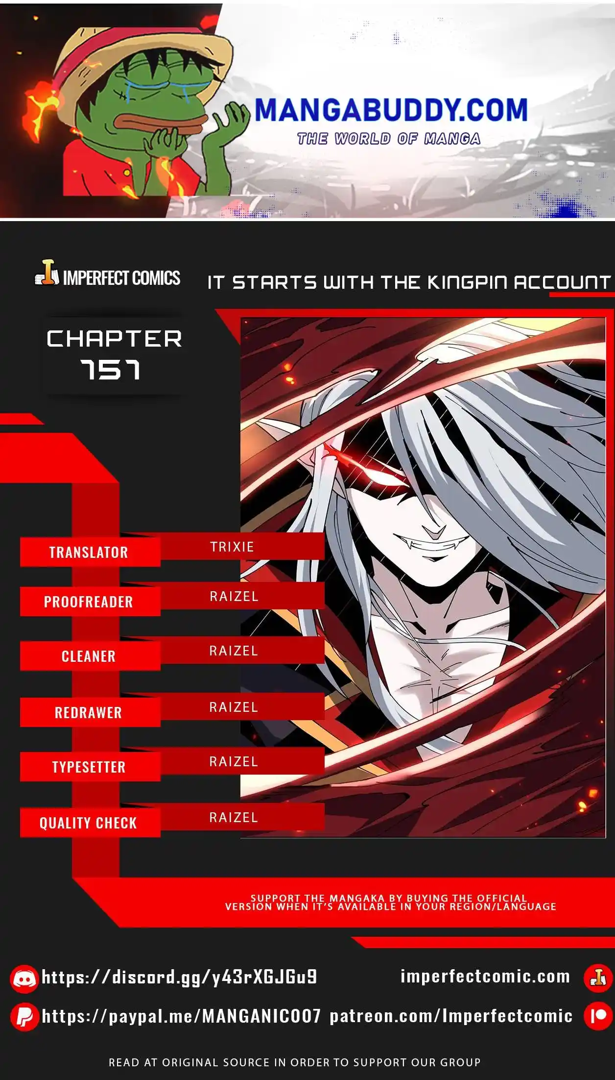 It Starts With A Kingpin Account Chapter 151