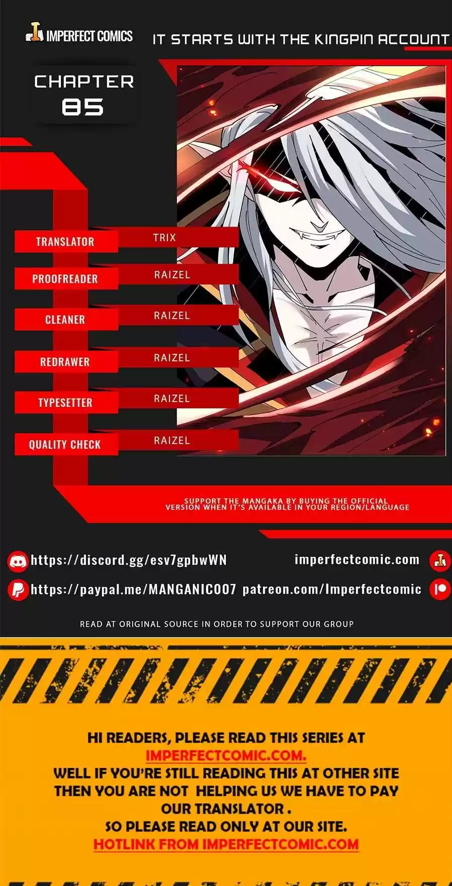 It Starts With A Kingpin Account Chapter 85