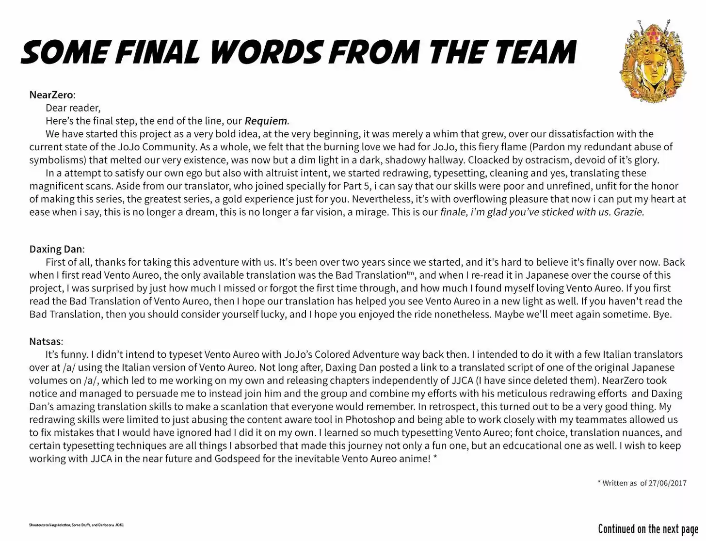 Jojo no Kimyou na Bouken 594