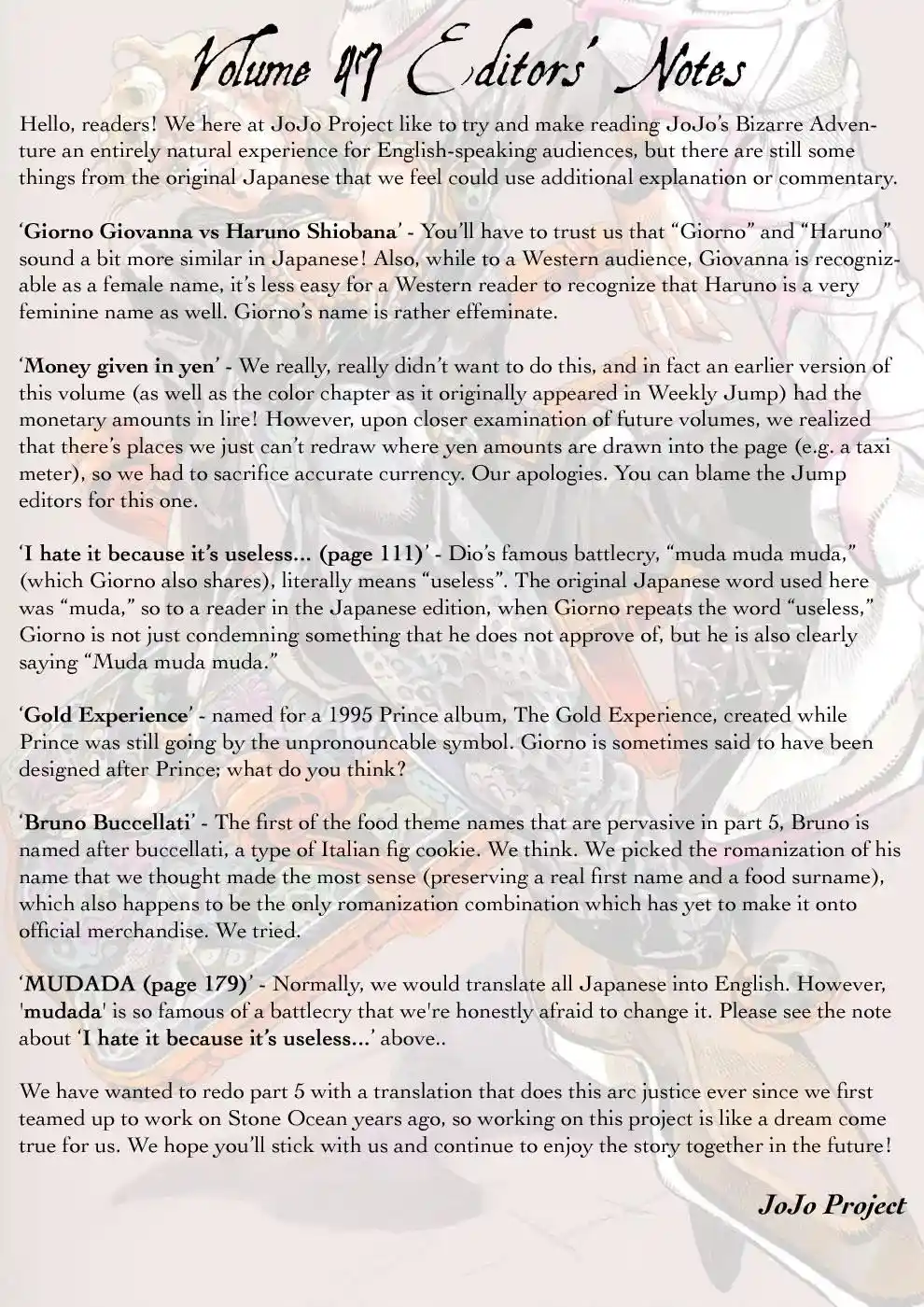 JoJo’s Bizarre Adventure Chapter 440