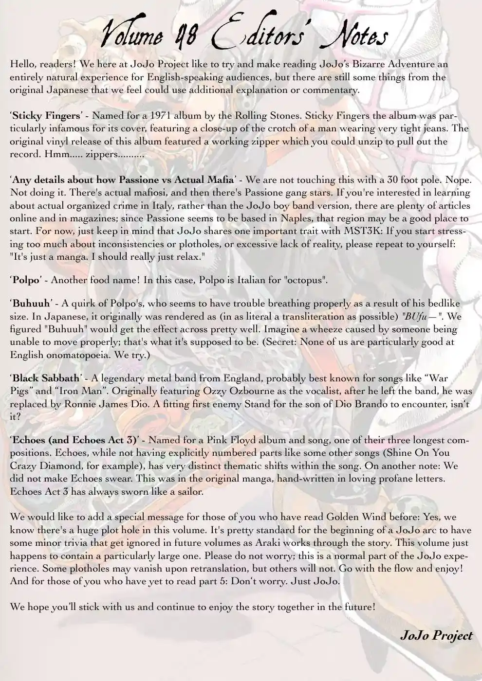 JoJo’s Bizarre Adventure Chapter 446